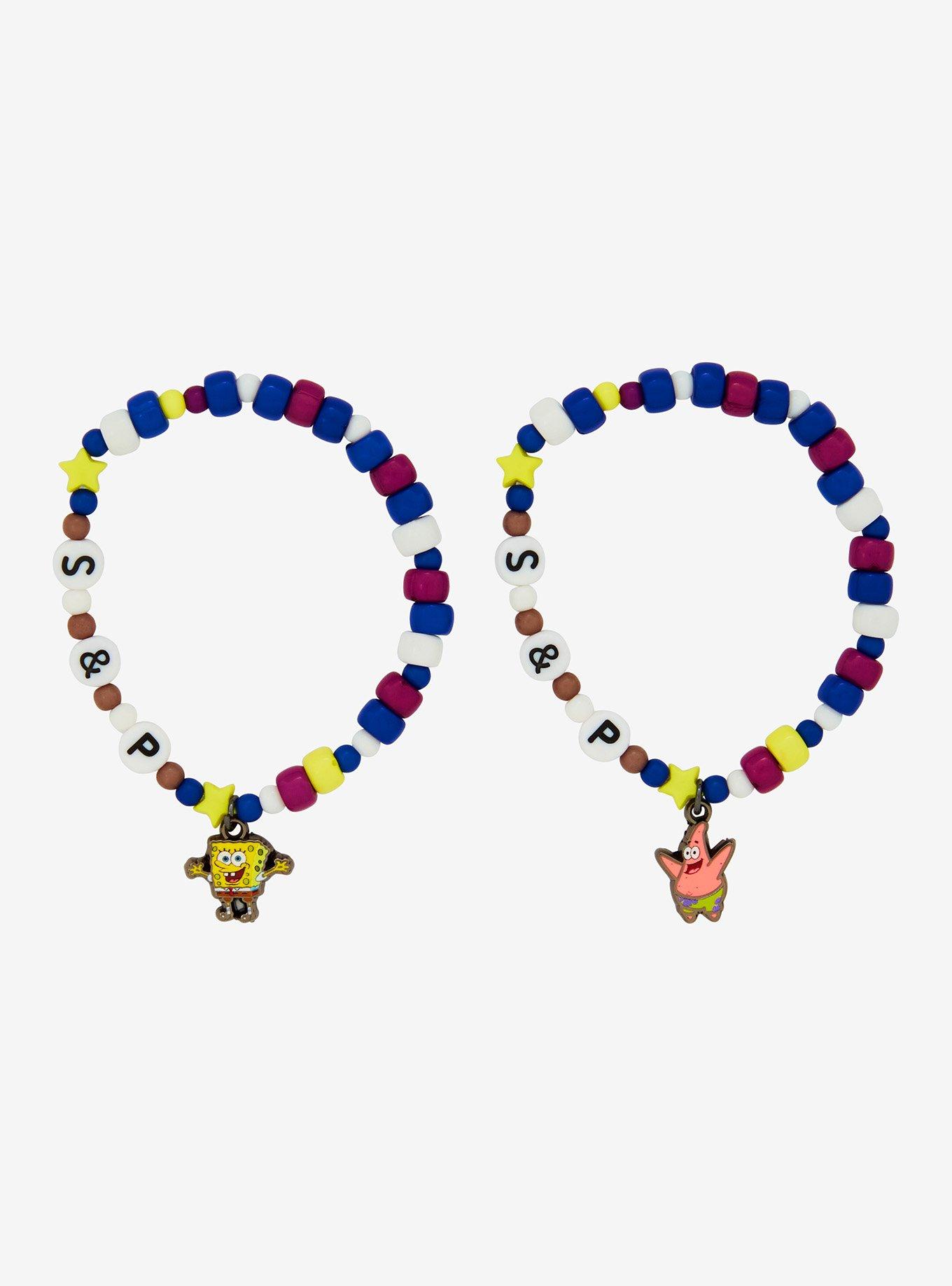 SpongeBob SquarePants SpongeBob & Patrick Best Friend Bead Bracelet Set, , hi-res