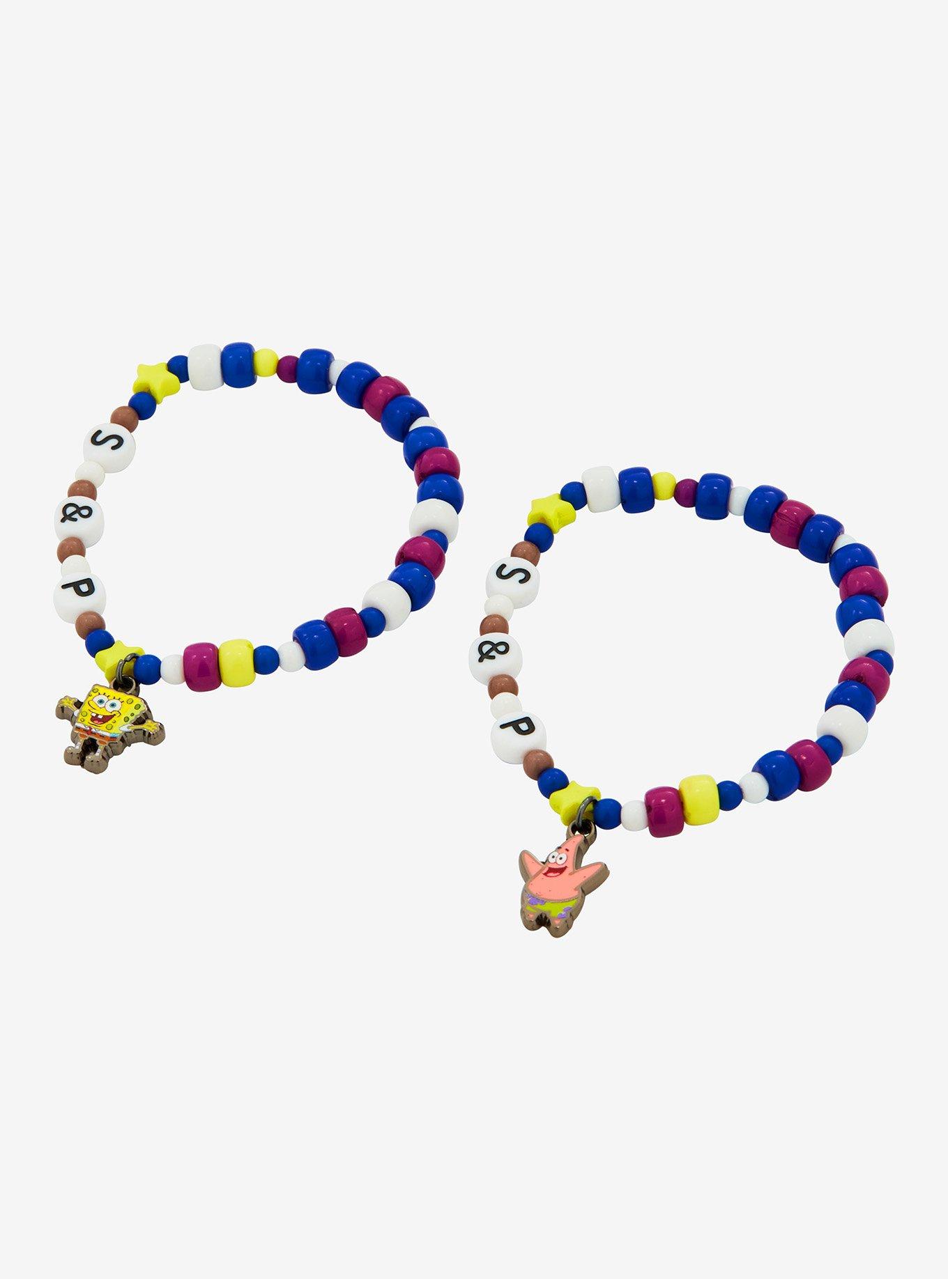SpongeBob SquarePants SpongeBob & Patrick Best Friend Bead Bracelet Set, , alternate