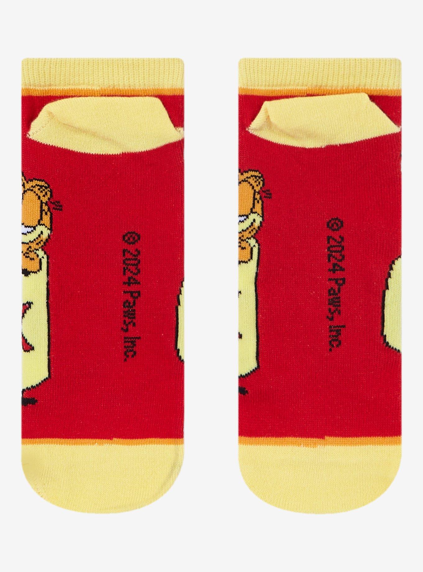 Garfield Coffee Mug No-Show Socks, , alternate