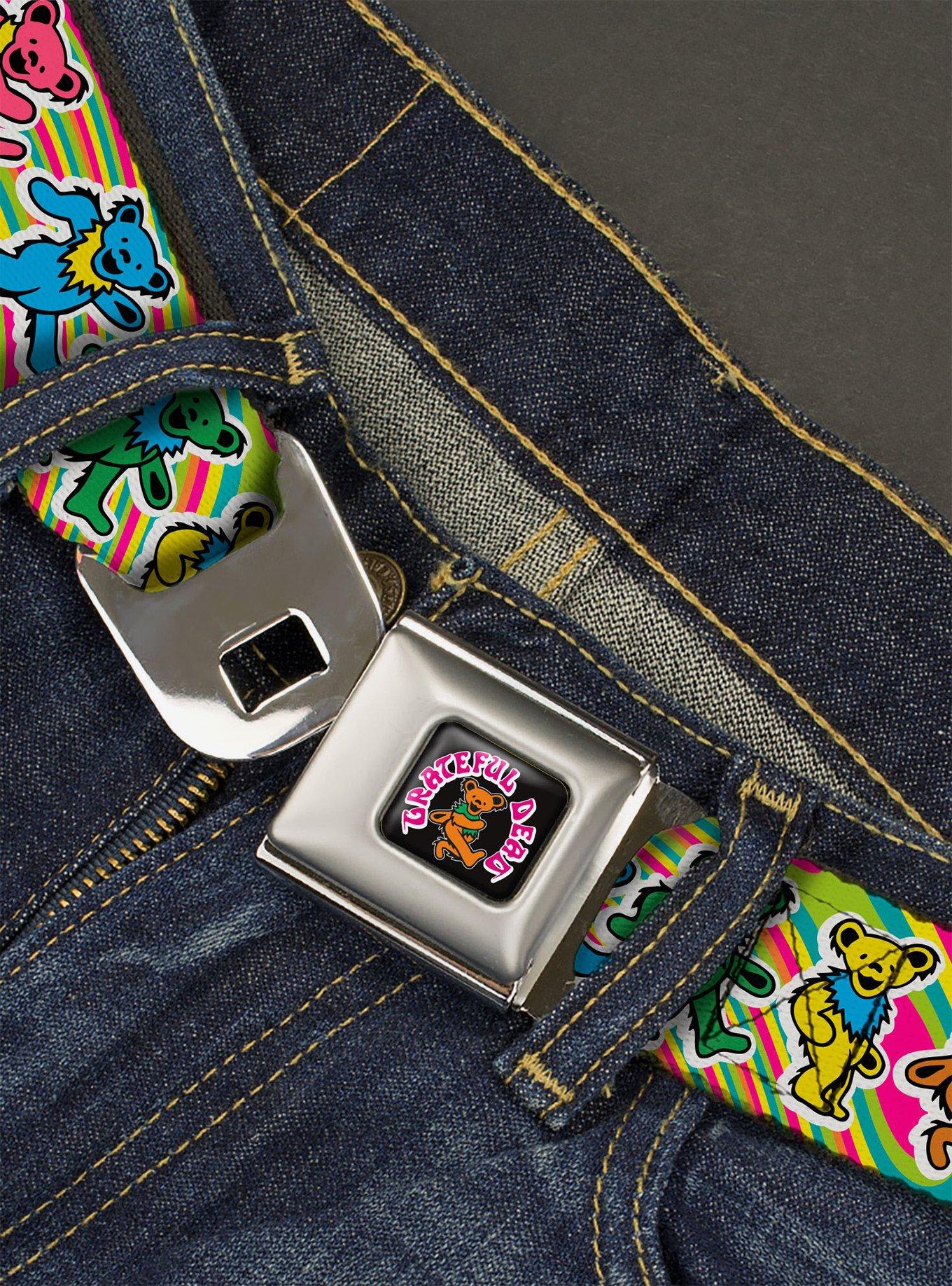 Grateful Dead Dancing Bears Swirl Seatbelt Belt, , hi-res