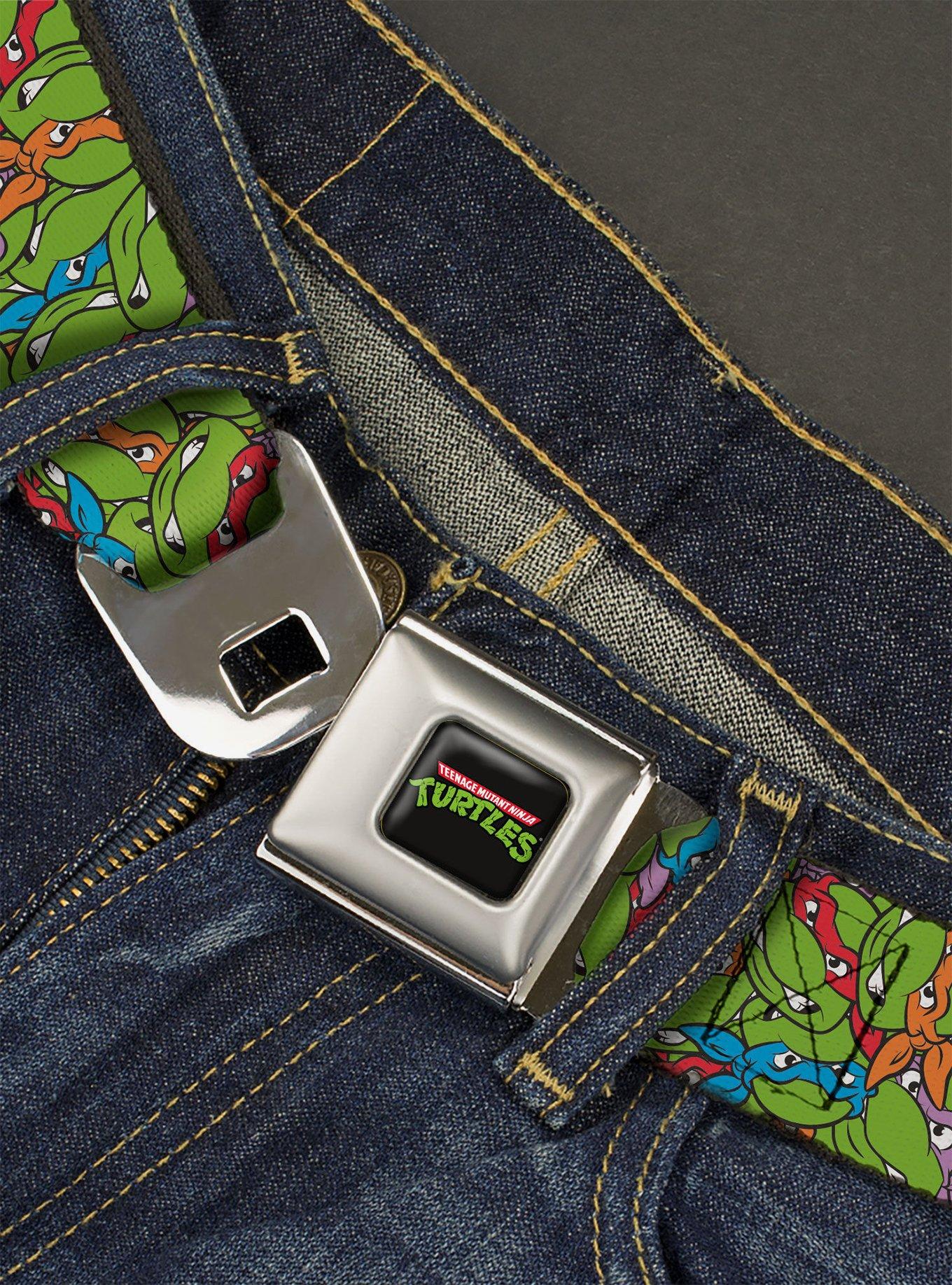 Teenage Mutant Ninja Turtles Faces Stacked Seatbelt Belt, , hi-res