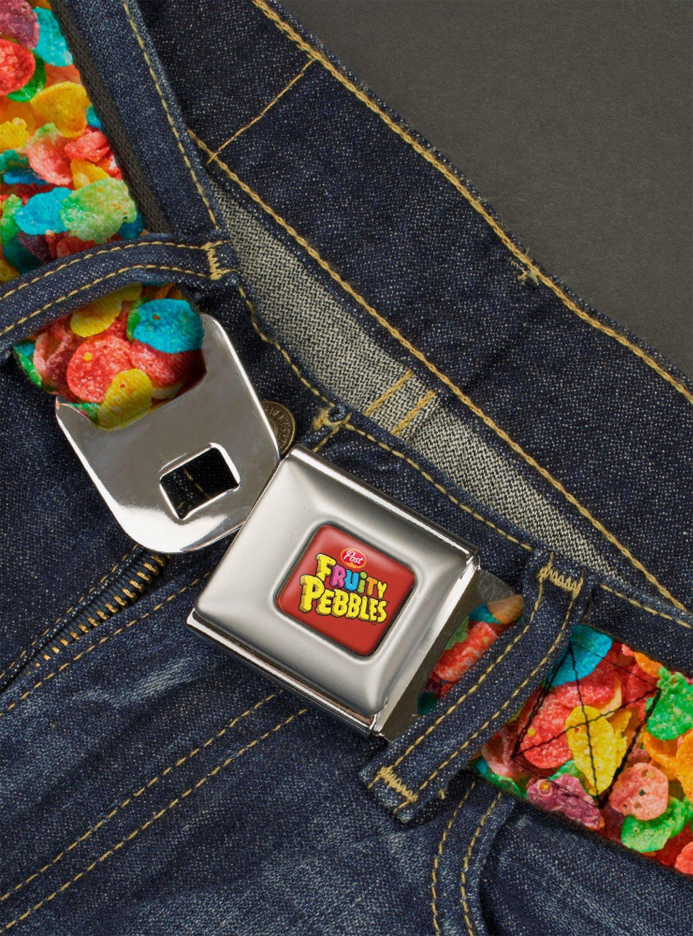 The Flintstones Fruity Pebbles Vivid Cereal Close Up Seatbelt Belt, , hi-res