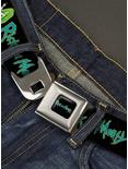 Rick And Morty Title Logo And Middle Finger Portal Jump Seatbelt Belt, BLACK, alternate