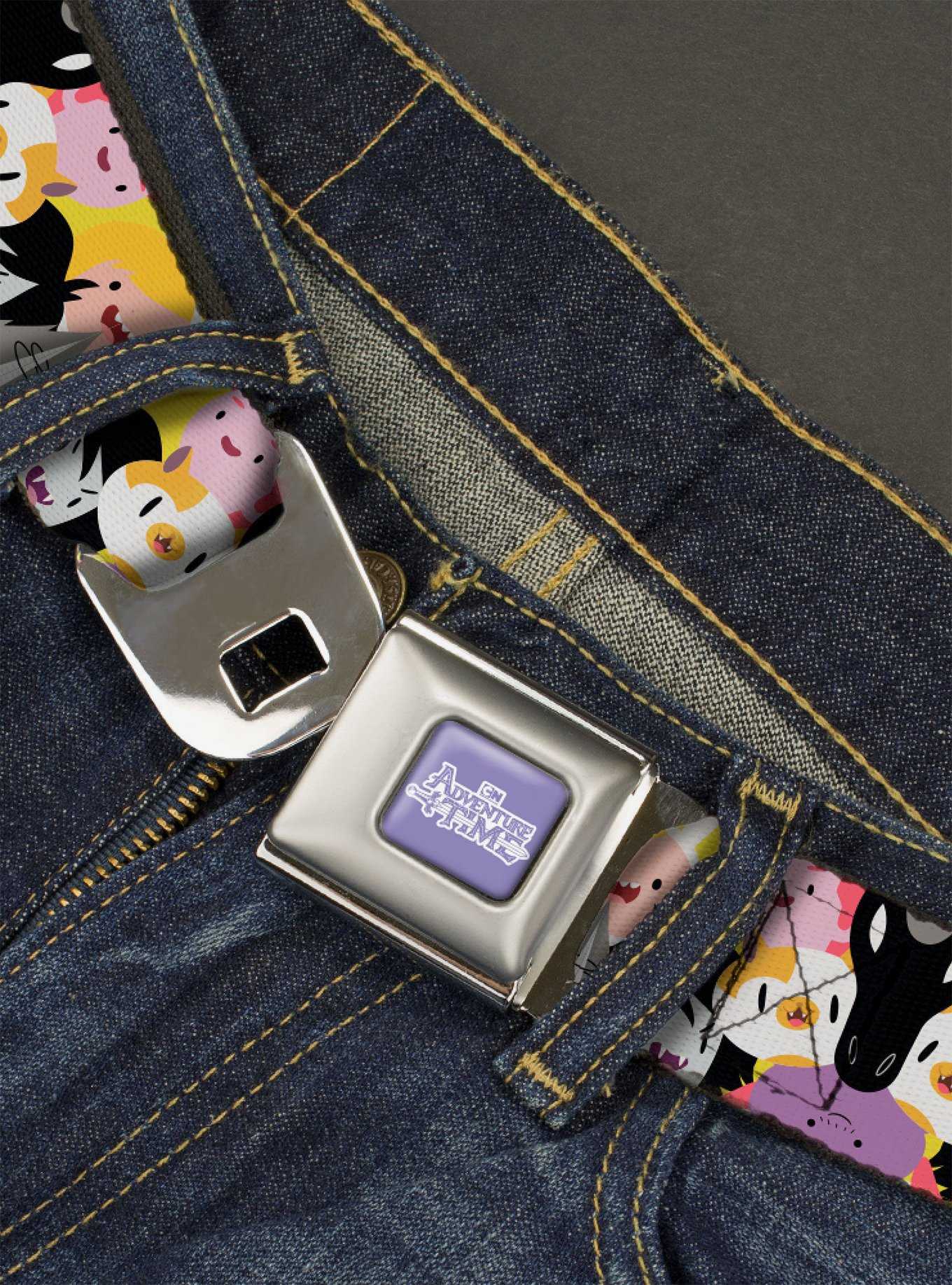 Adventure Time Characters Stacked Seatbelt Belt, , hi-res