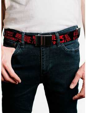 Friday The 13th Quotes Collage Flip Web Belt, , hi-res
