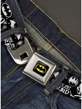 DC Comics Batman Gotham City Graffiti Collage Seatbelt Belt, BLACK, alternate