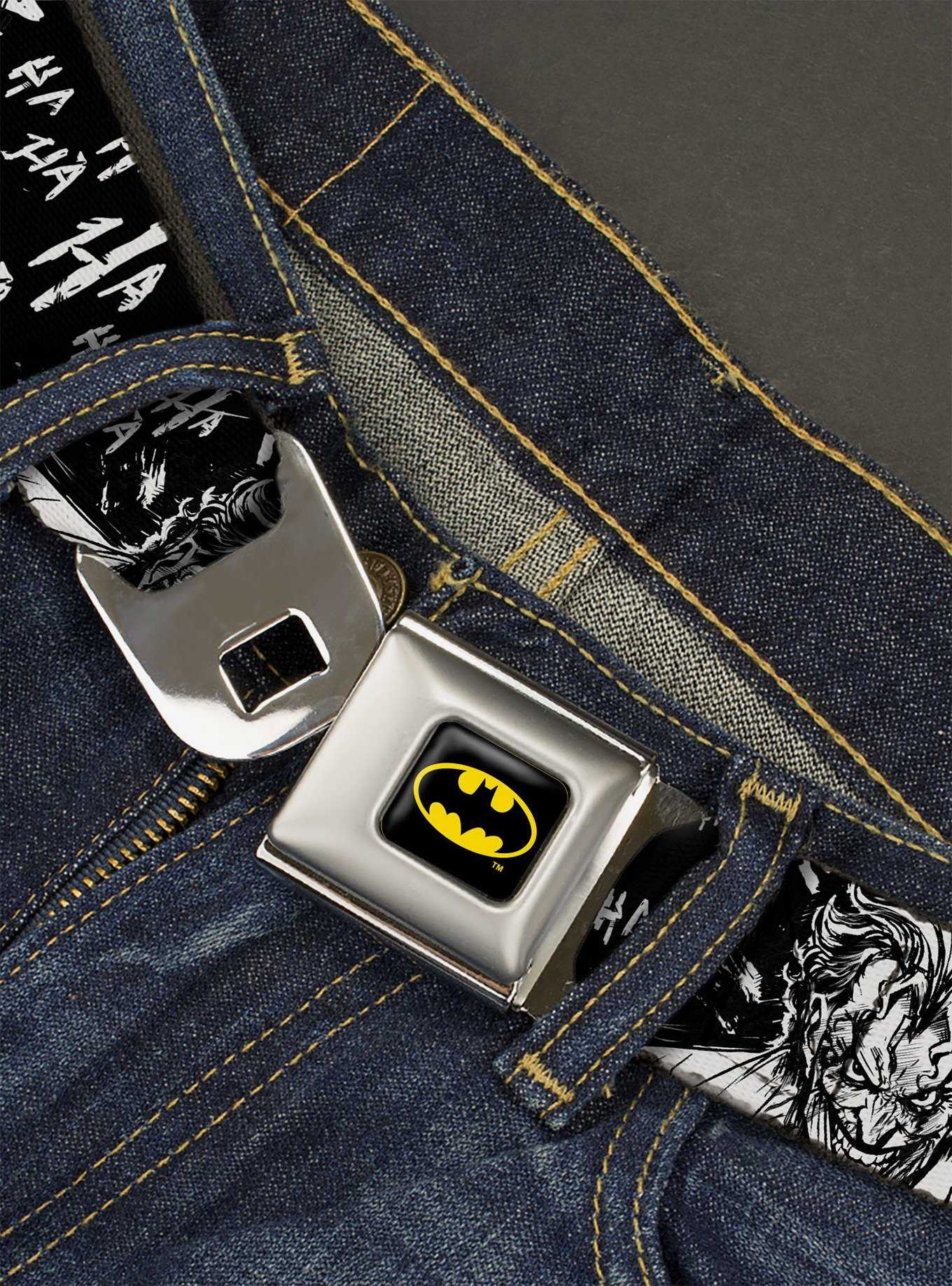 DC Comics Batman The Dark Knight And Joker Smiling Close Up Seatbelt Belt, , hi-res