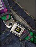 DC Comics The Joker Wanted Smiling Pose And Graffiti Seatbelt Belt, PURPLE, alternate