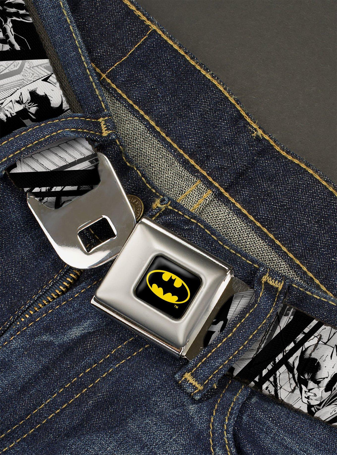 DC Comics Batman Hush Pose Sketches Seatbelt Belt, BLACK, alternate