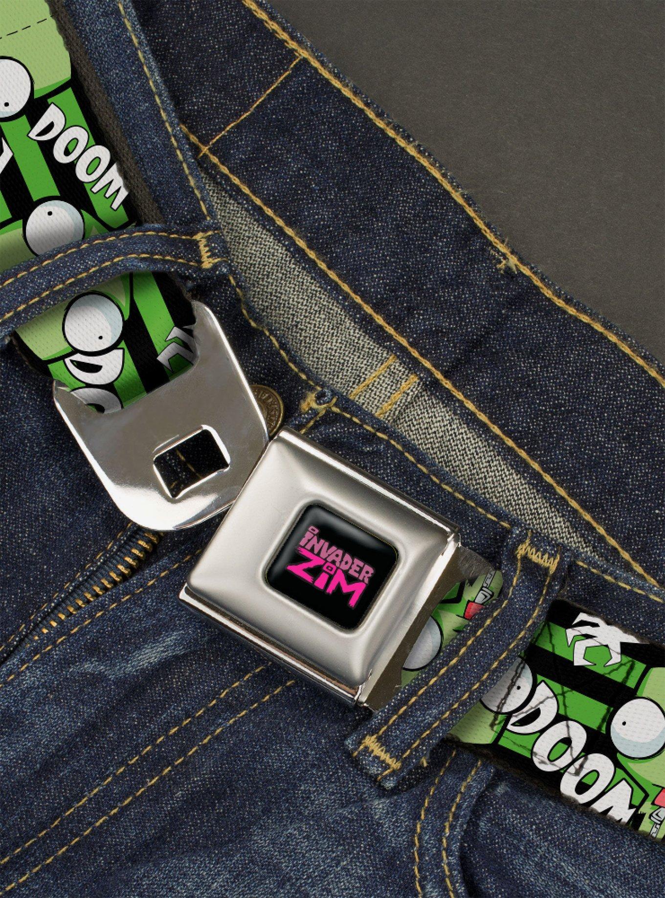 Invader Zim Gir Doom Flip Poses Stripe Seatbelt Belt, , hi-res