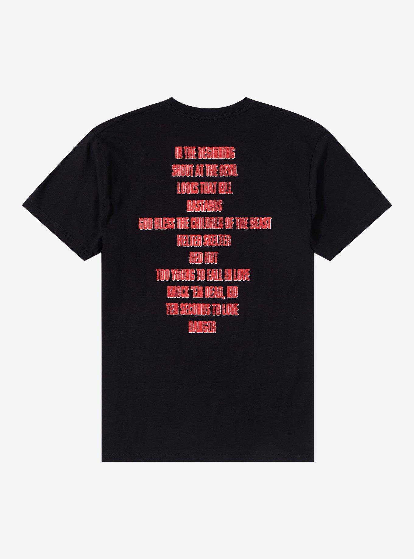 Motley Crue Shout At The Devil Faux Distressed T-Shirt, BLACK, alternate