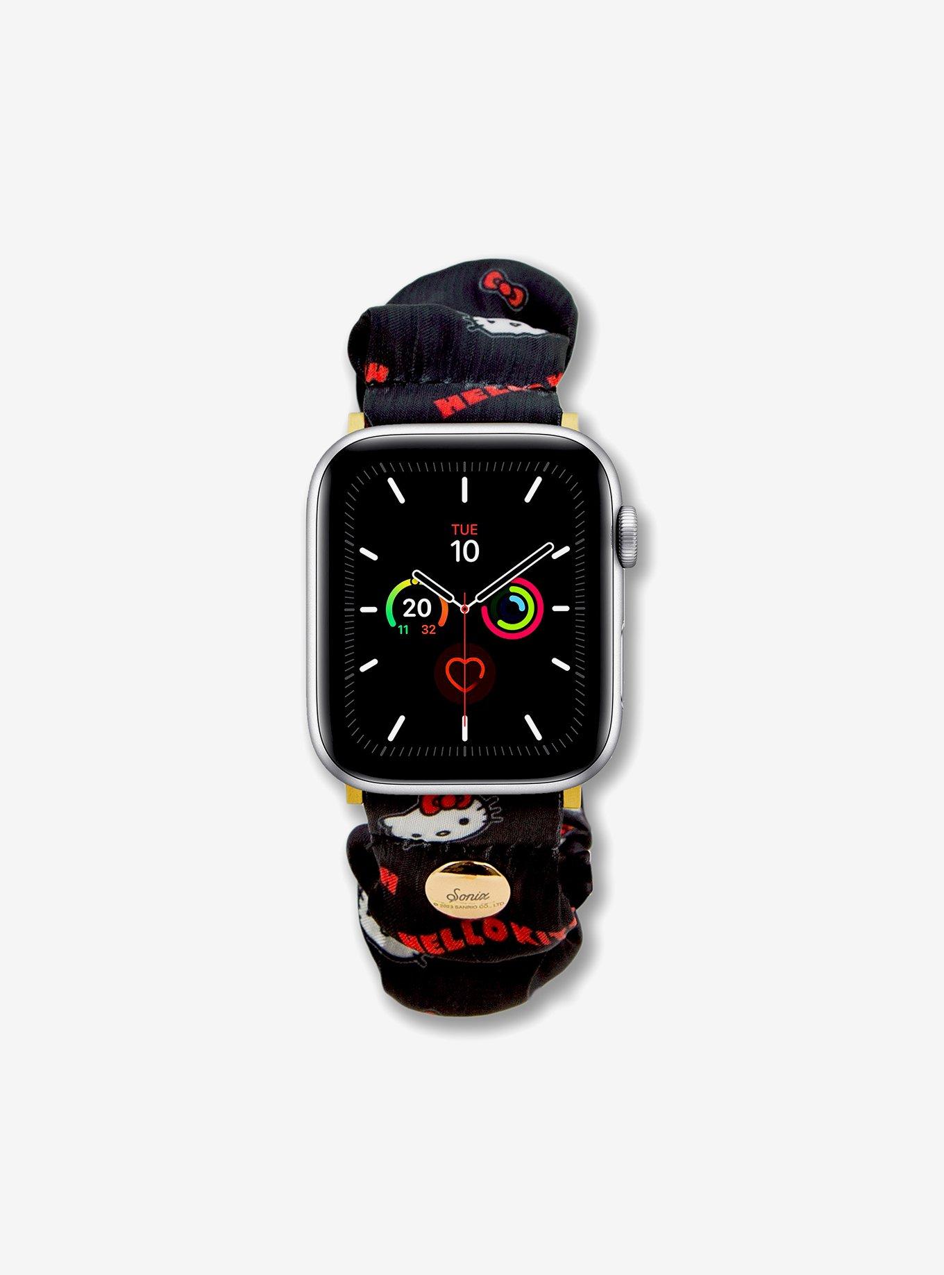 Sonix Classic Hello Kitty Black Scrunchie Apple Watchband, , alternate