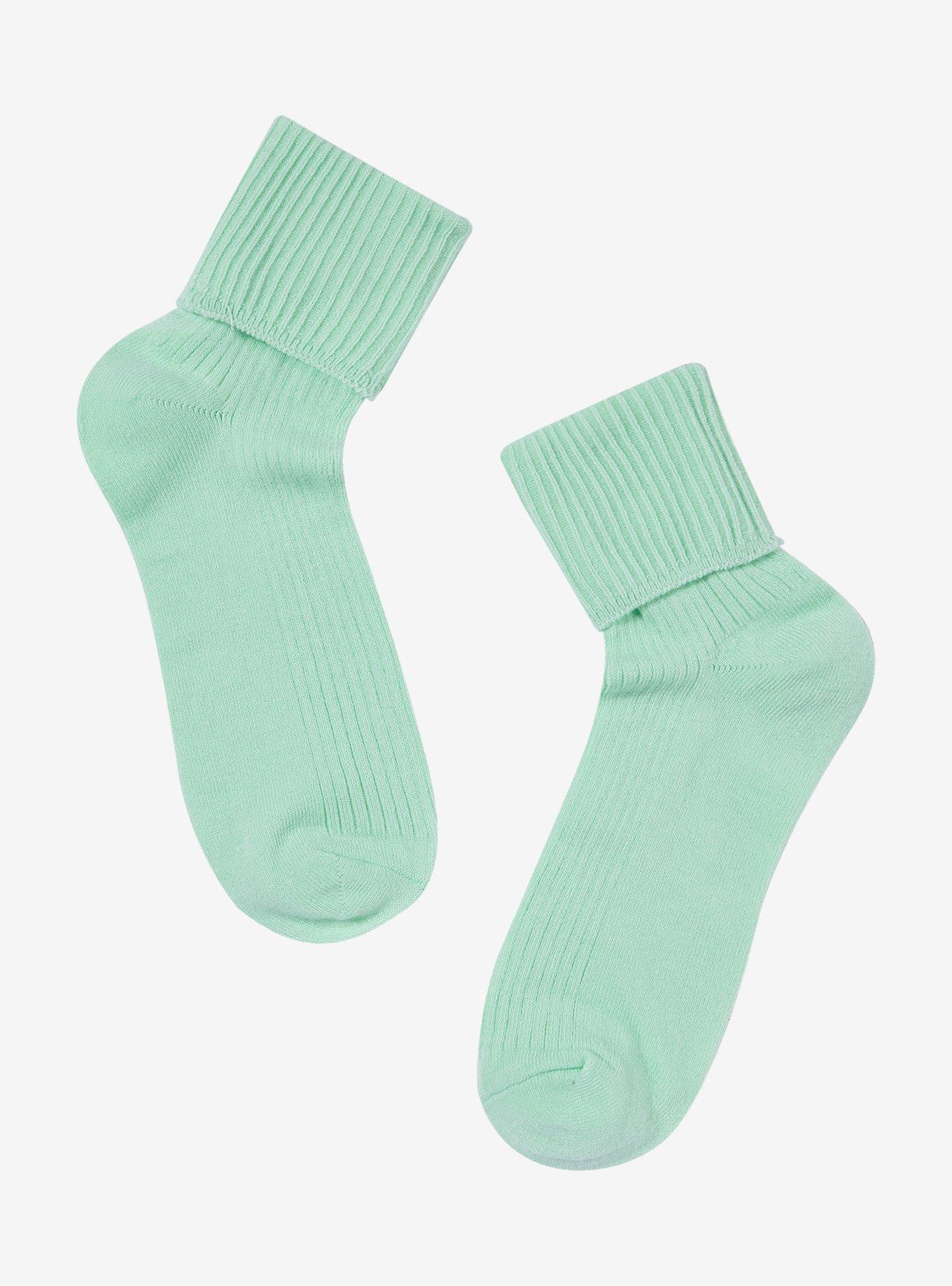 Kawaii Frog Fold-Over Ankle Socks, , alternate