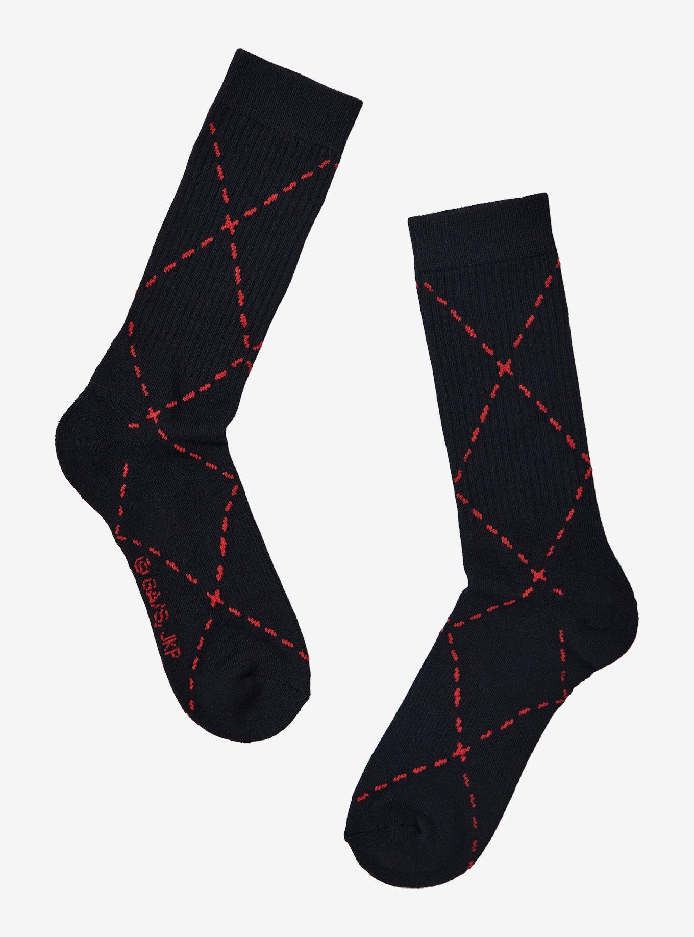 Jujutsu Kaisen Tokyo Argyle Crew Socks, , alternate