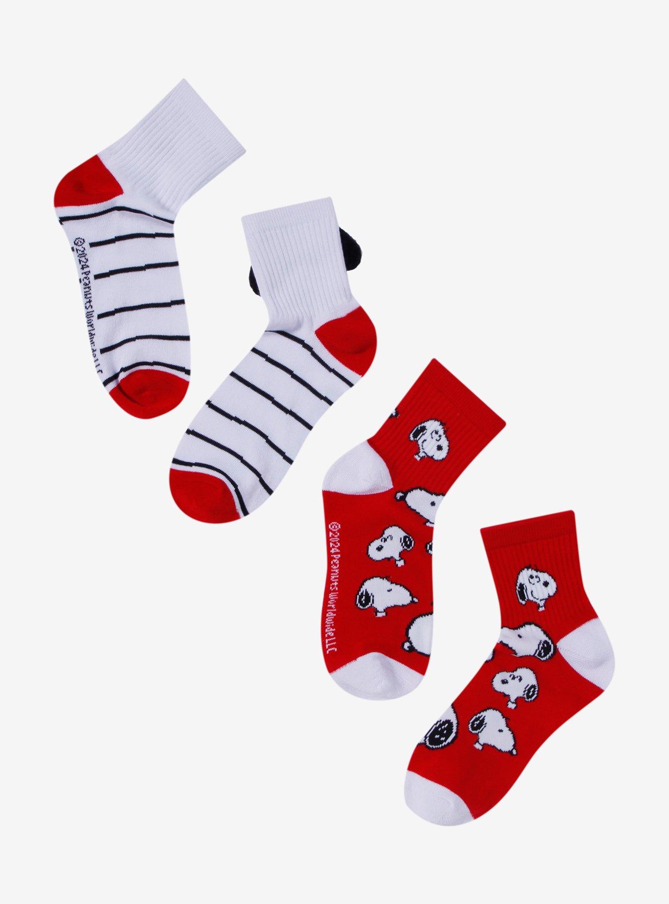 Peanuts Red Snoopy Ankle Socks 2 Pair, , hi-res