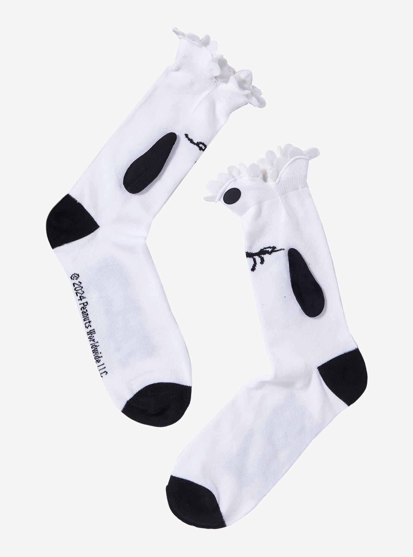 Peanuts Snoopy Biting Crew Socks, , alternate
