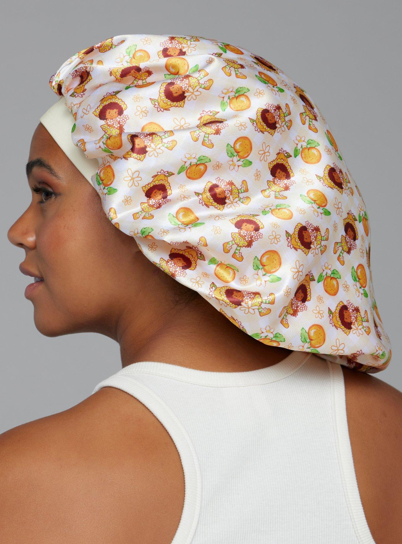 Strawberry Shortcake Orange Blossom Allover Print Satin Bonnet &mdash; BoxLunch Exclusive, , alternate