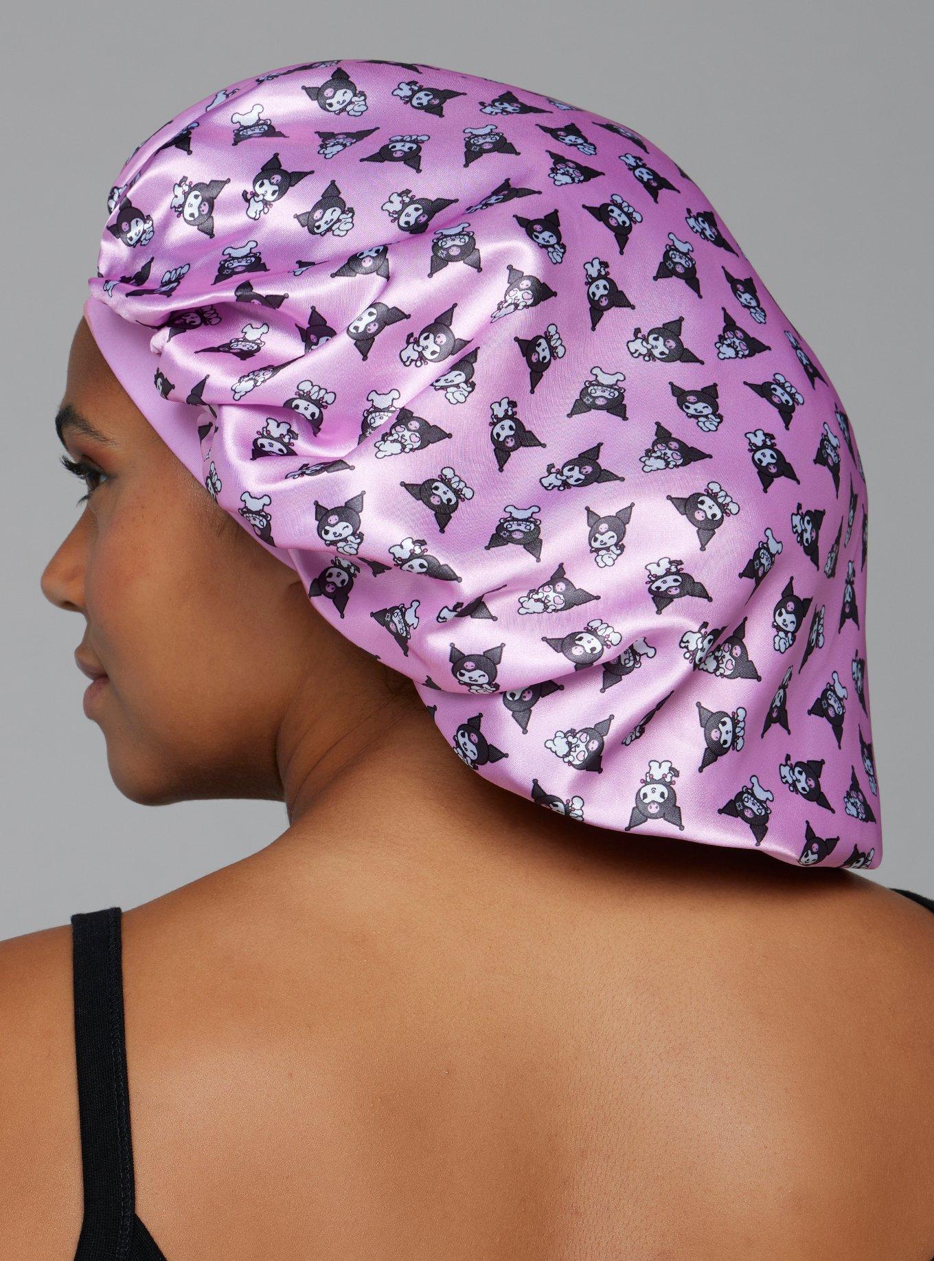 Sanrio Kuromi Double Layered Allover Print Satin Bonnet — BoxLunch Exclusive