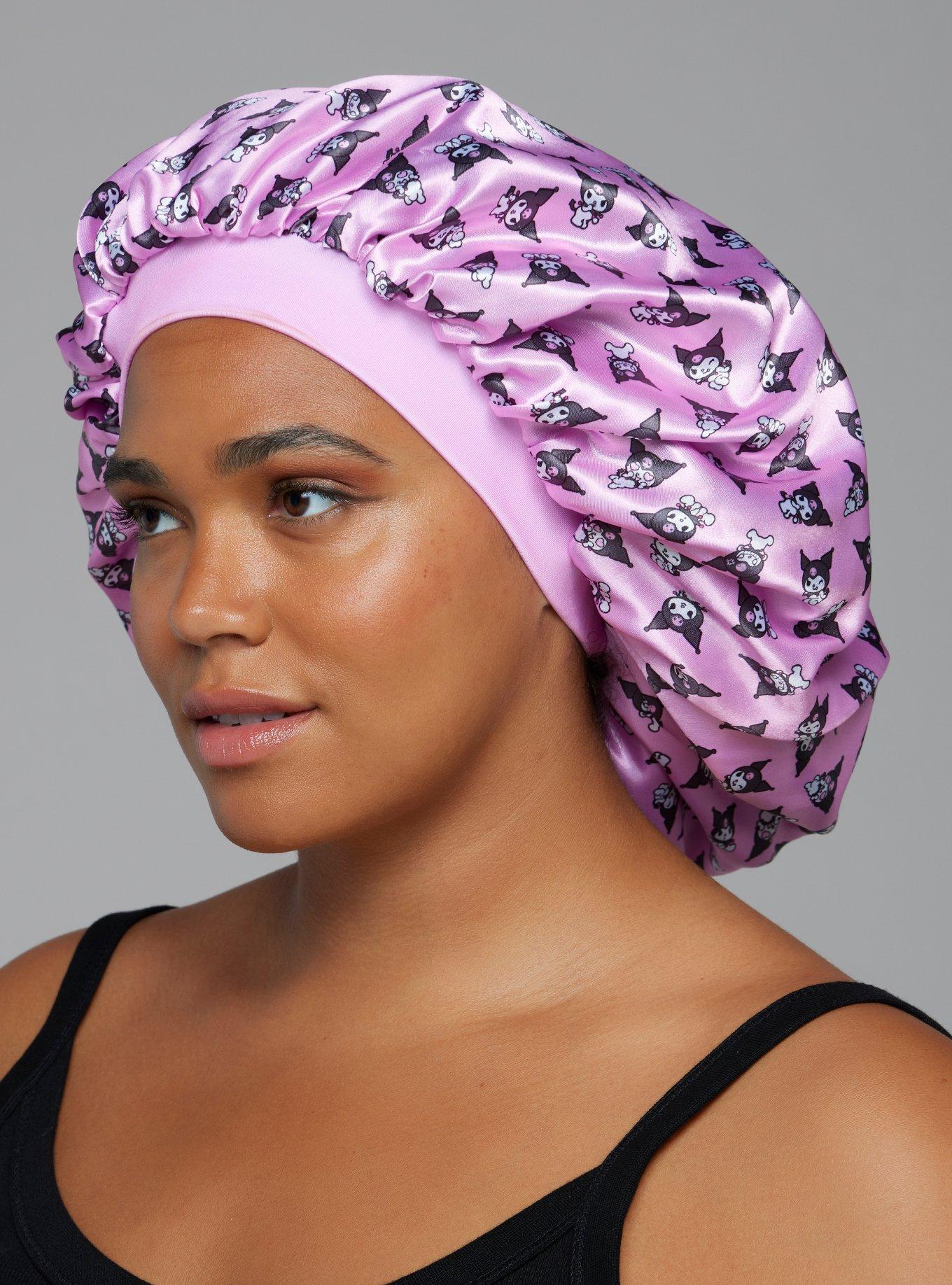 Sanrio Kuromi Double Layered Allover Print Satin Bonnet &mdash; BoxLunch Exclusive, , alternate