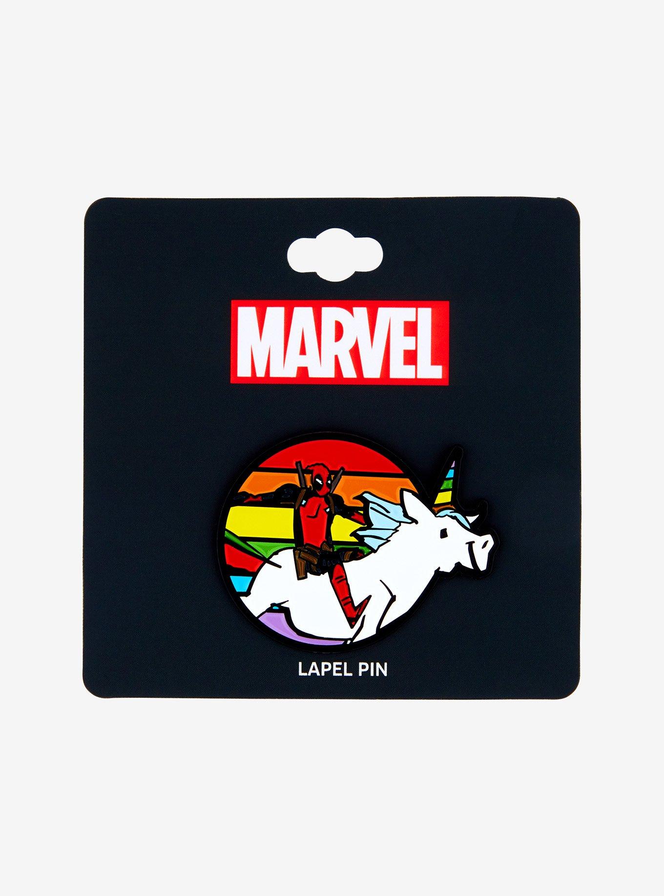 Marvel Deadpool Rainbow Unicorn Enamel Pin - BoxLunch Exclusive, , hi-res