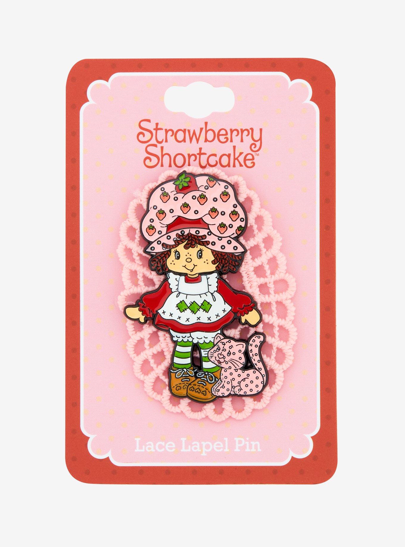 Strawberry Shortcake Custard & Strawberry Lace Enamel Pin — BoxLunch Exclusive, , alternate