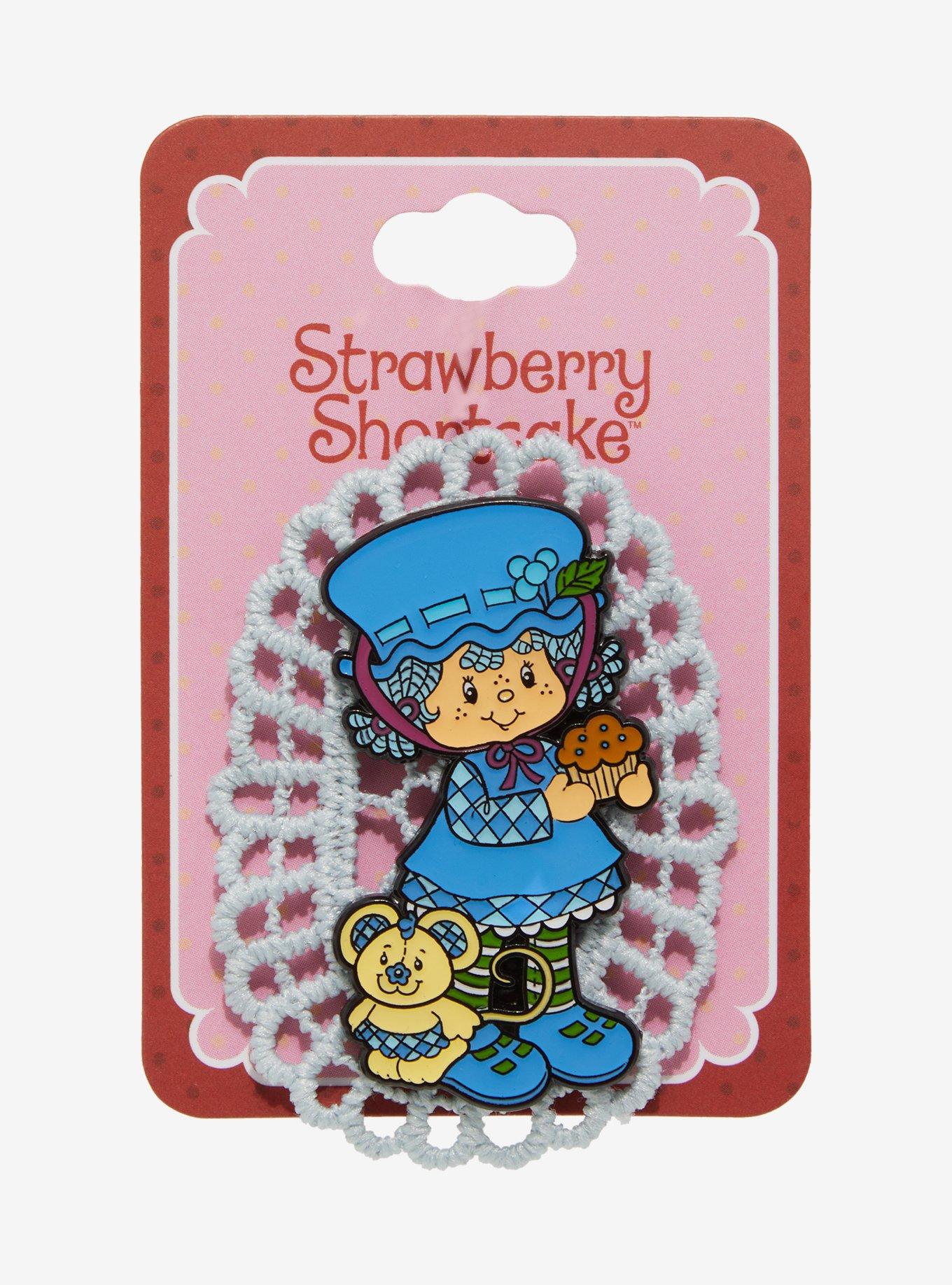 Strawberry Shortcake Blueberry Muffin Lace Enamel Pin, , hi-res