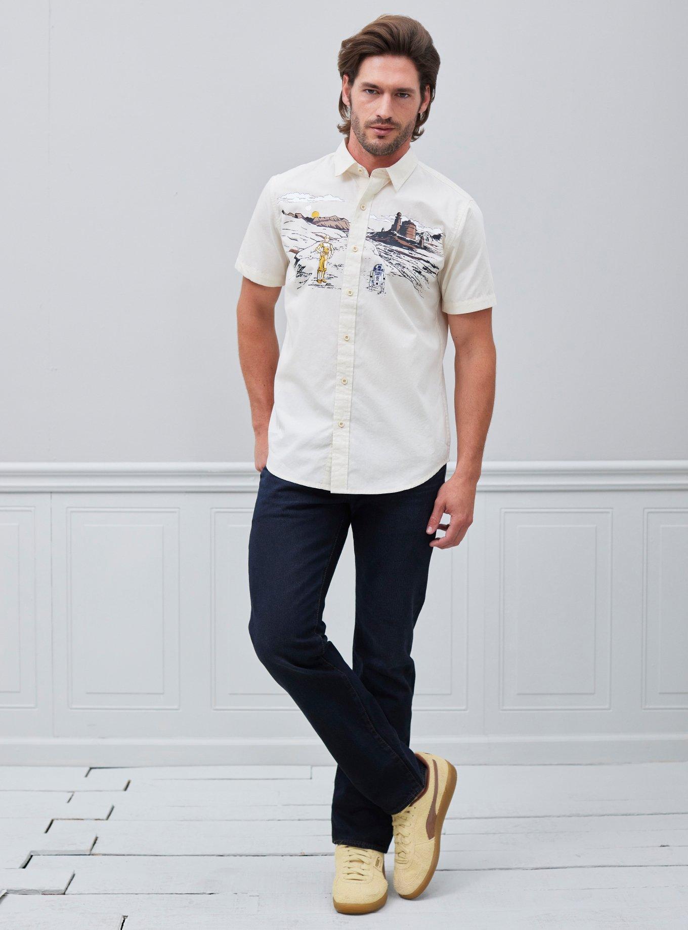 Our Universe Star Wars Droids Tatooine Woven Button-Up Our Universe Exclusive, , hi-res