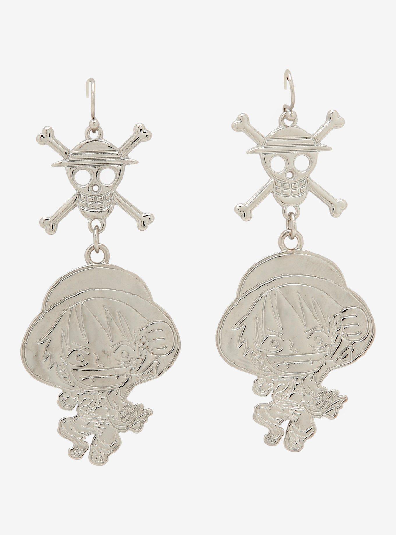 One Piece Monkey D. Luffy Figural Earrings - BoxLunch Exclusive, , alternate