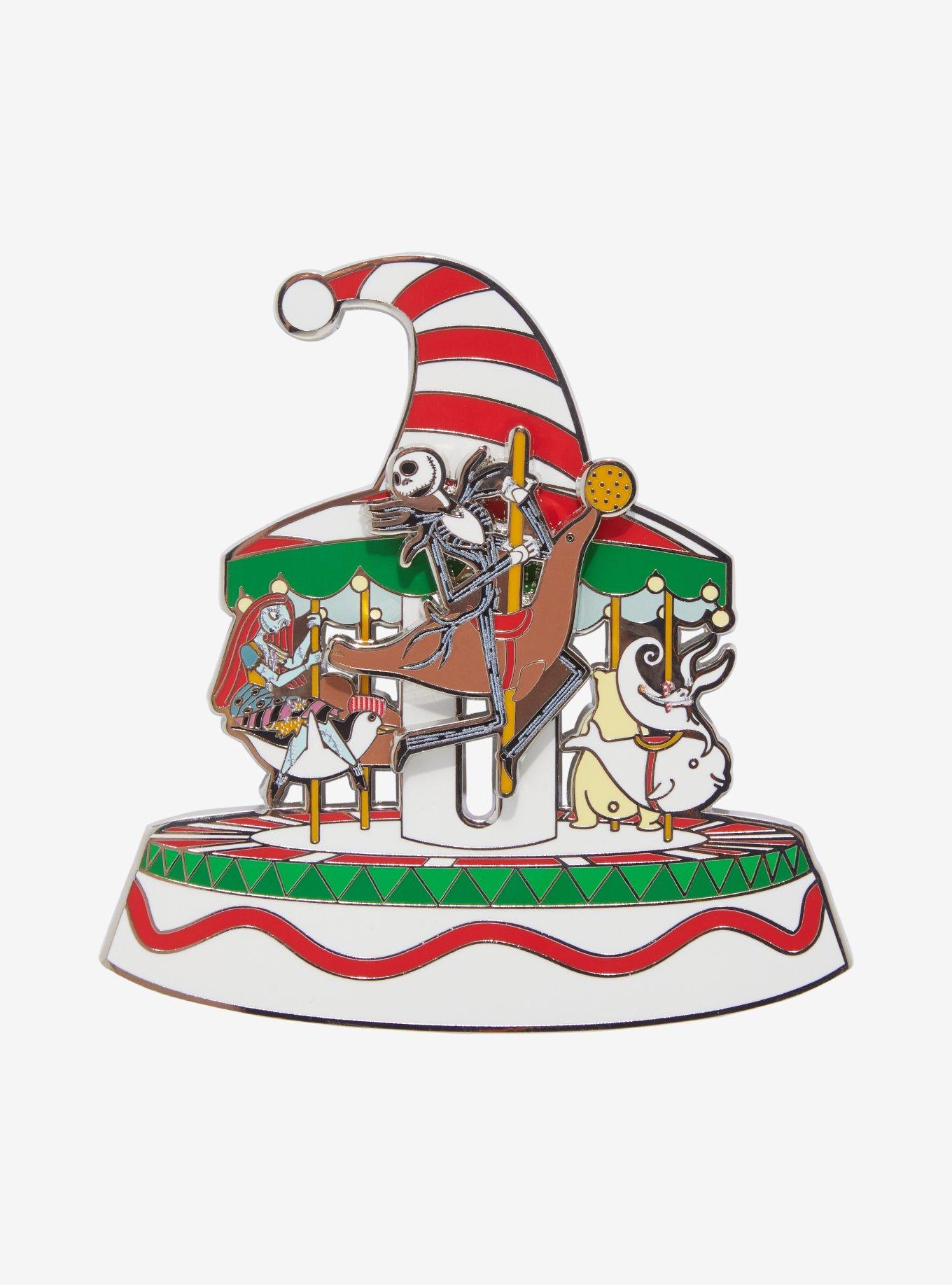 Loungefly Disney The Nightmare Before Christmas Merry-Go-Round Limited Edition Sliding Enamel Pin, , alternate