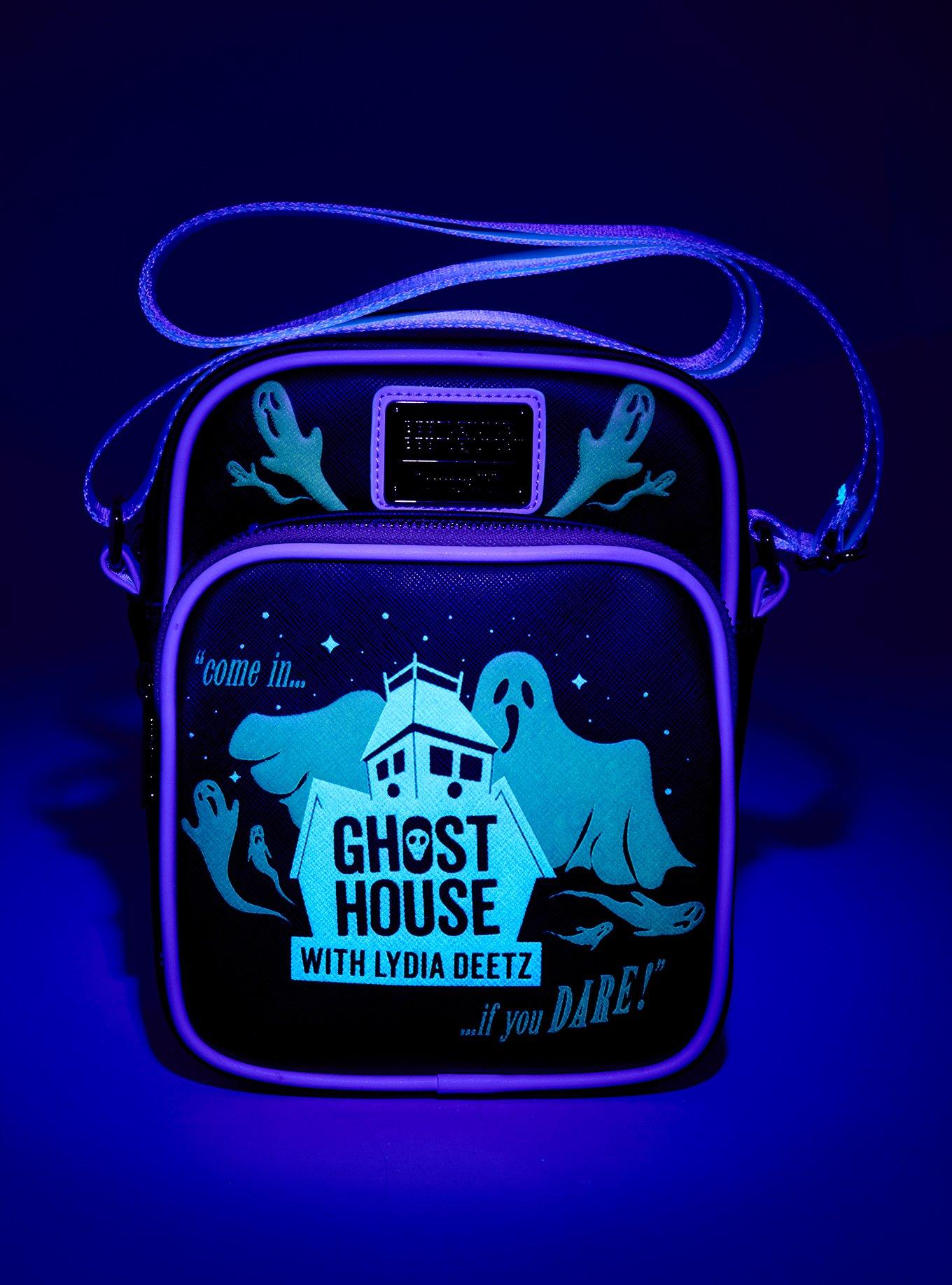 Loungefly Beetlejuice Beetlejuice Ghost House Glow-In-The-Dark Crossbody Bag, , hi-res