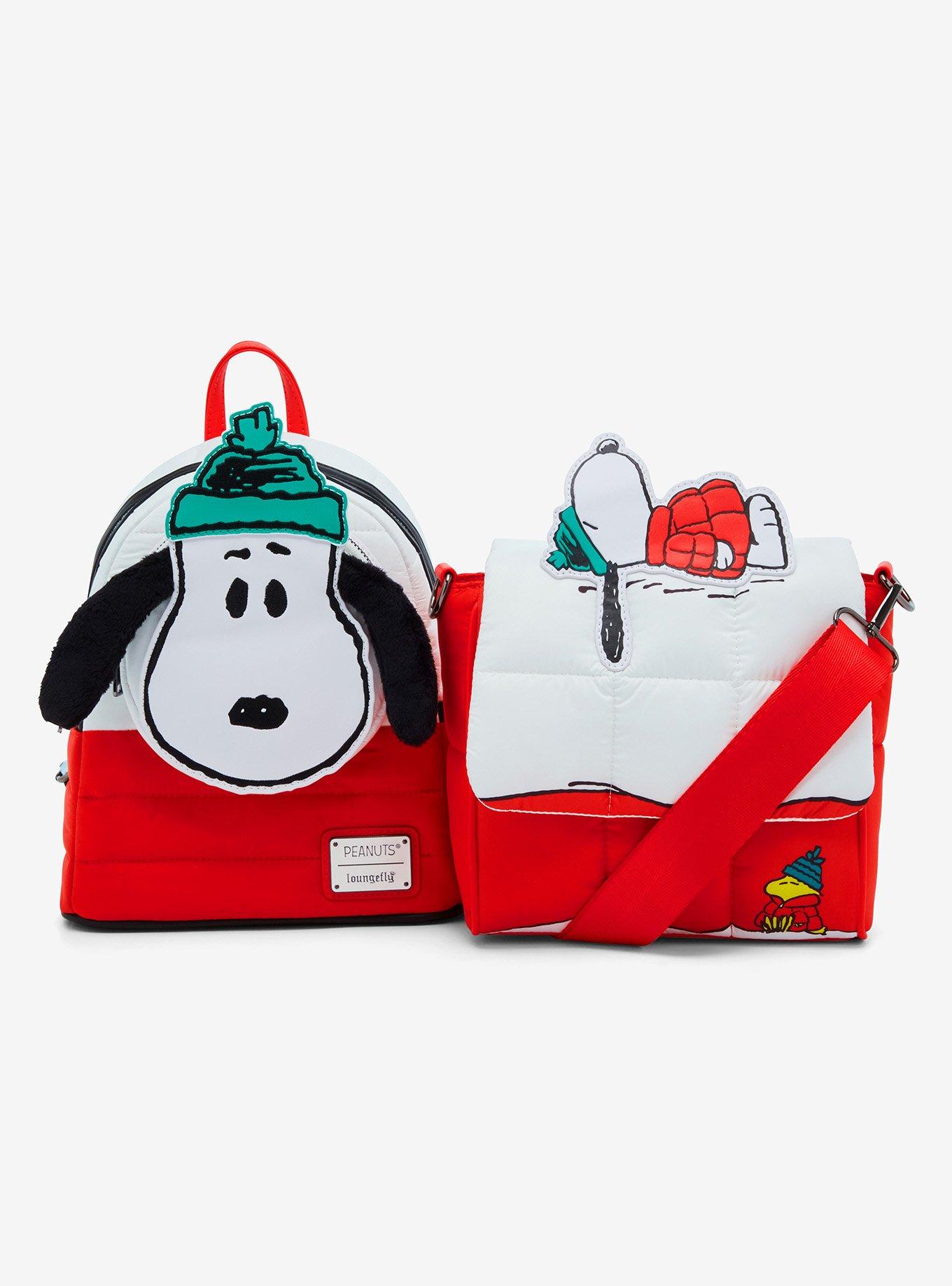 Loungefly Peanuts Snoopy & Woodstock Doghouse Puffer Quilt Crossbody Bag, , alternate