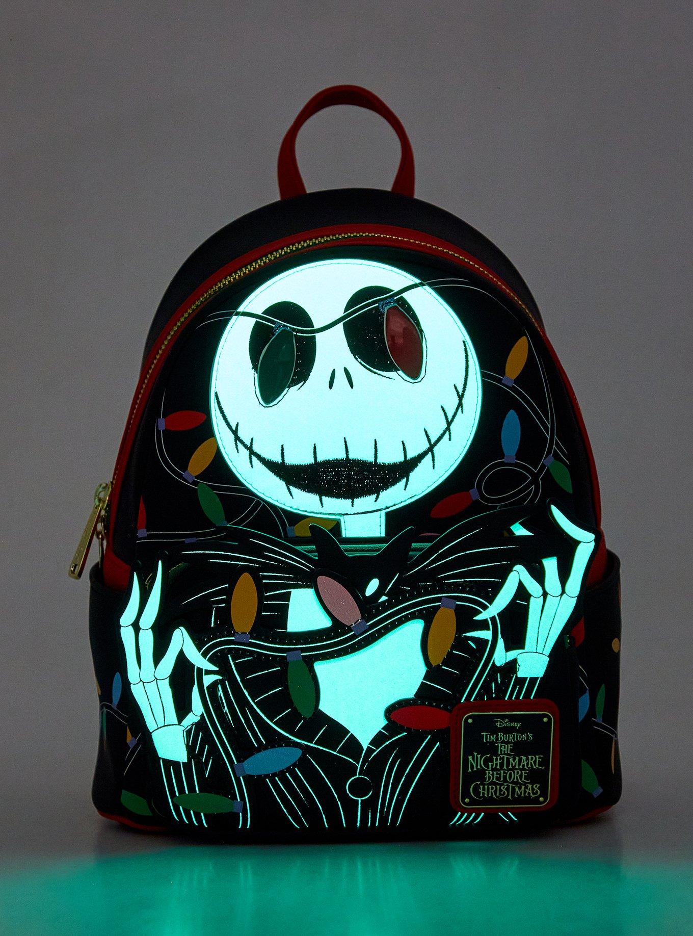 Loungefly The Nightmare Before Christmas Jack Glow-in-the-Dark Light-Up Mini Backpack, , alternate