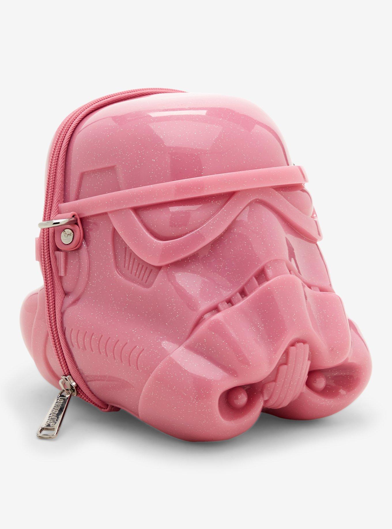 Loungefly Star Wars Stormtrooper Pink Glitter Figural Crossbody Bag, , hi-res