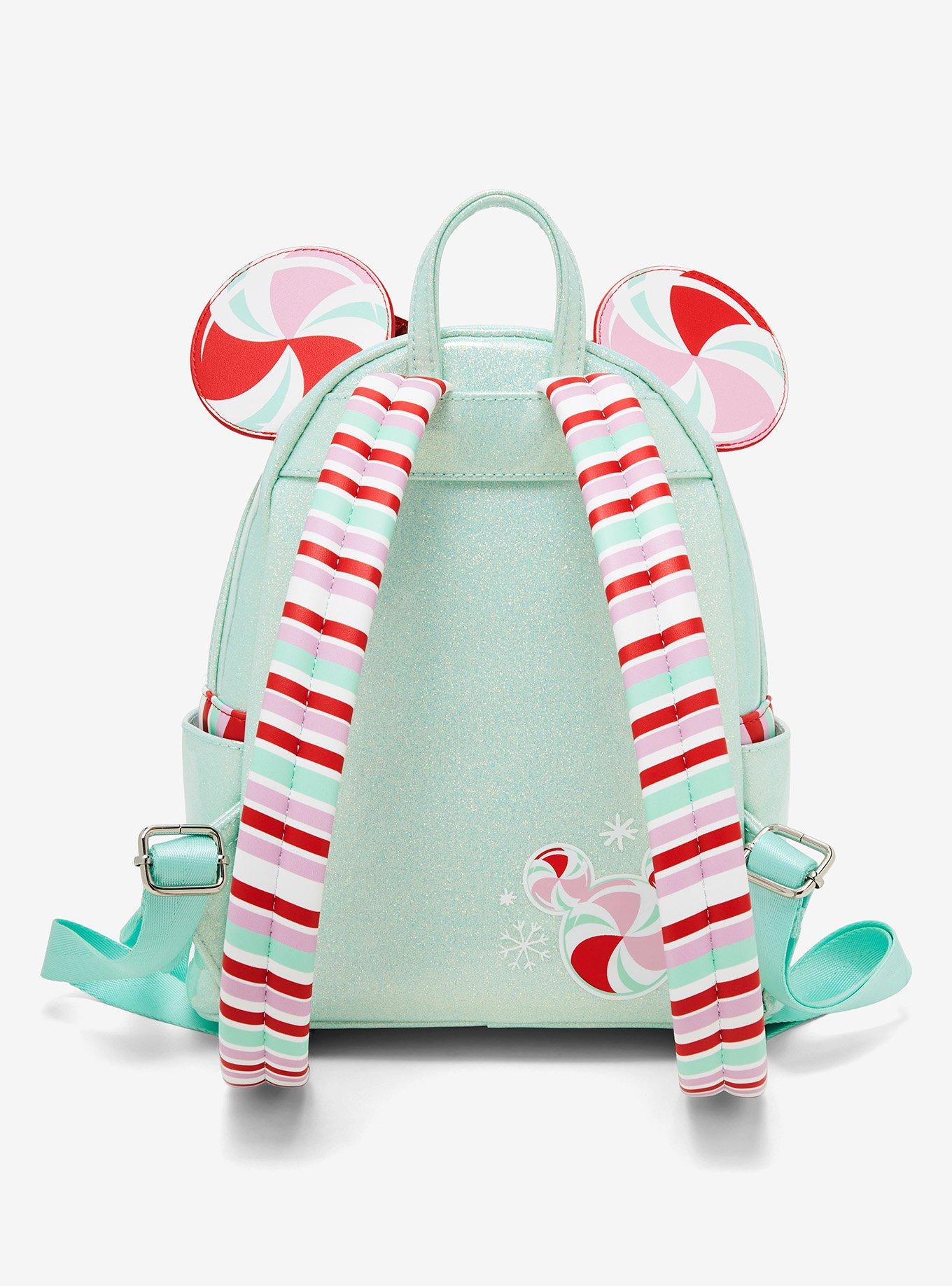 Loungefly Disney Minnie Mouse Peppermint Ornament Ears Mini Backpack, , alternate