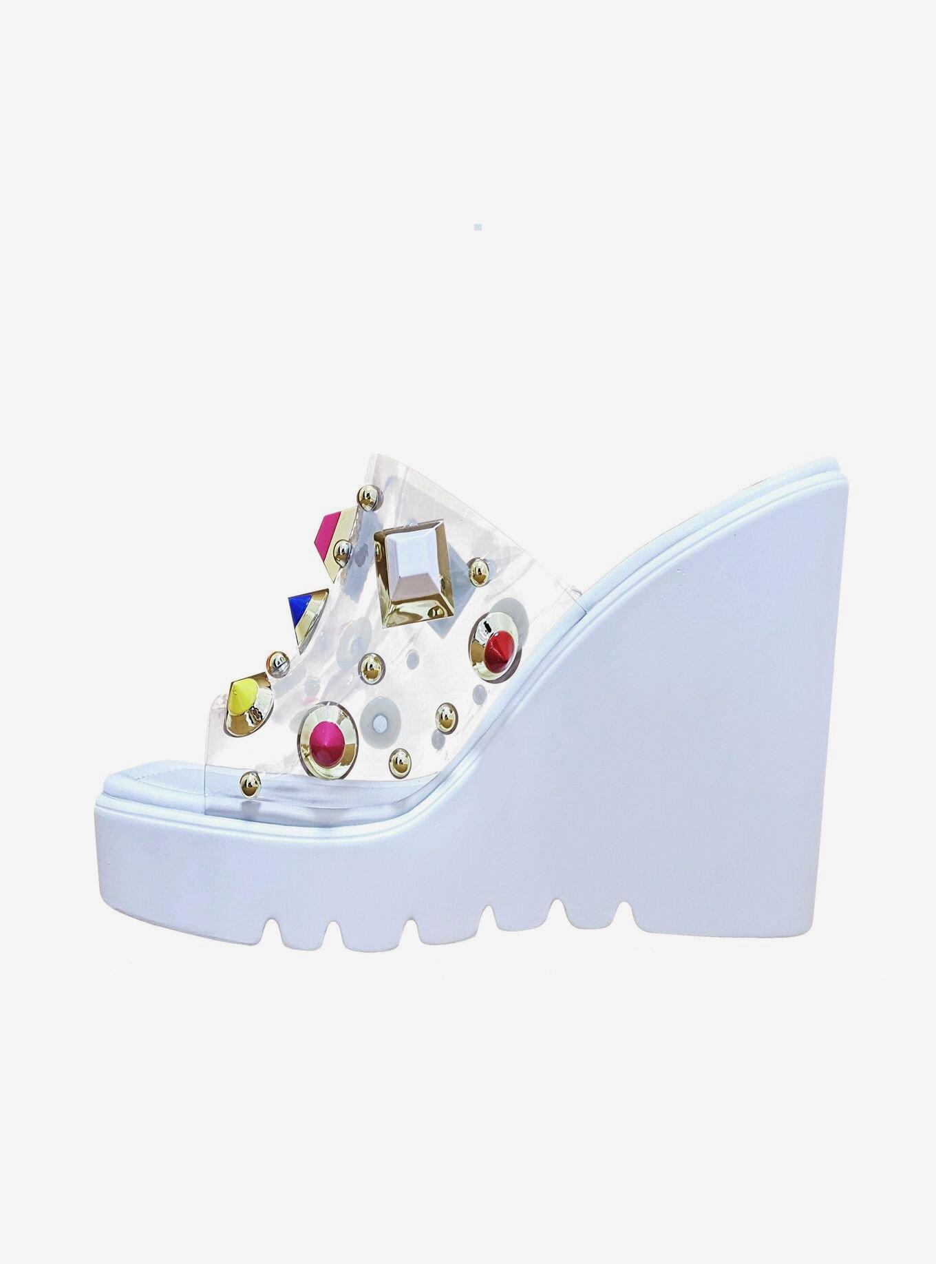 Palm Beach Stones Wedge Sandal White, BRIGHT WHITE, alternate