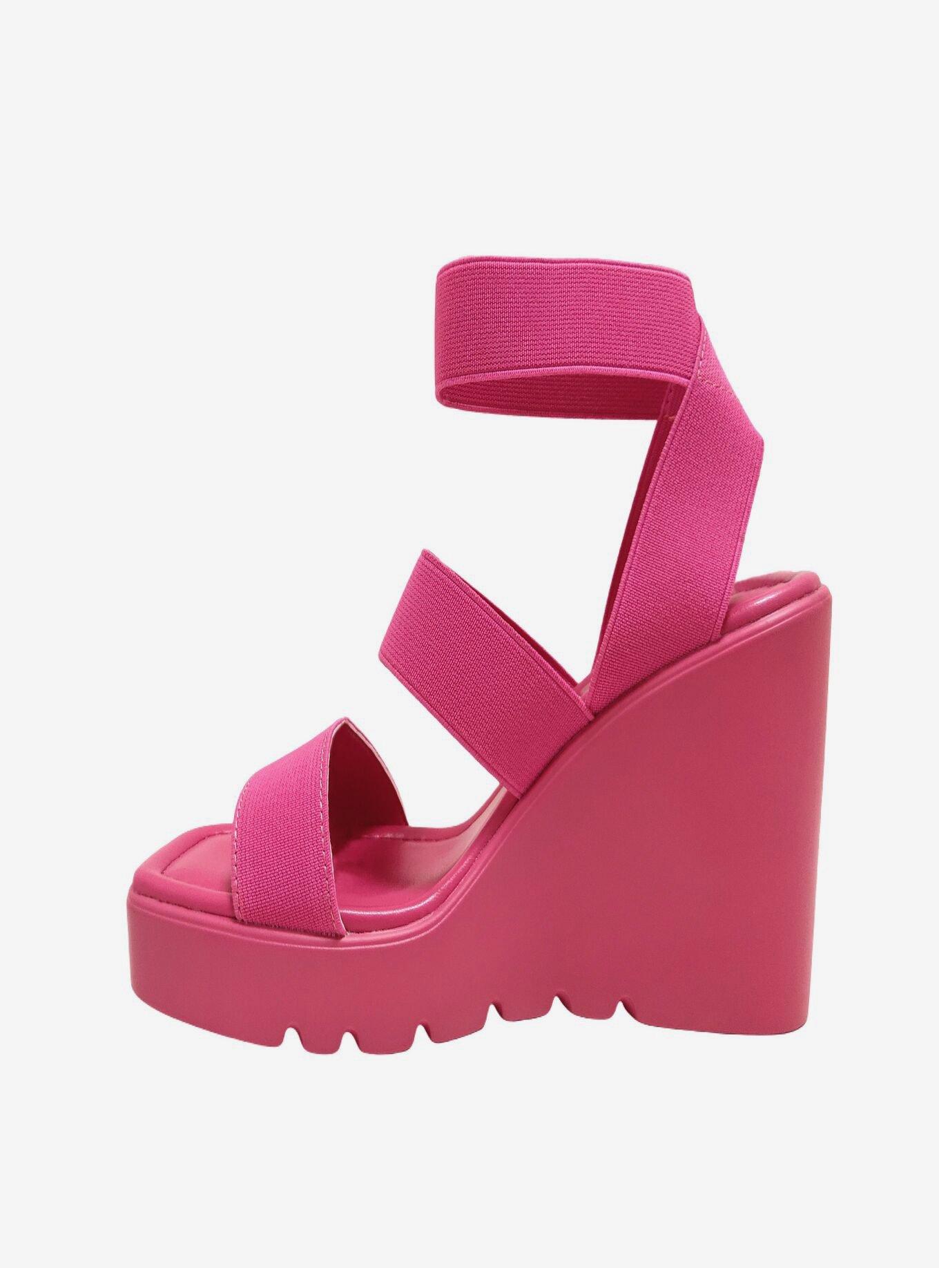 Paige Wedge Sandal Fuchsia, , hi-res