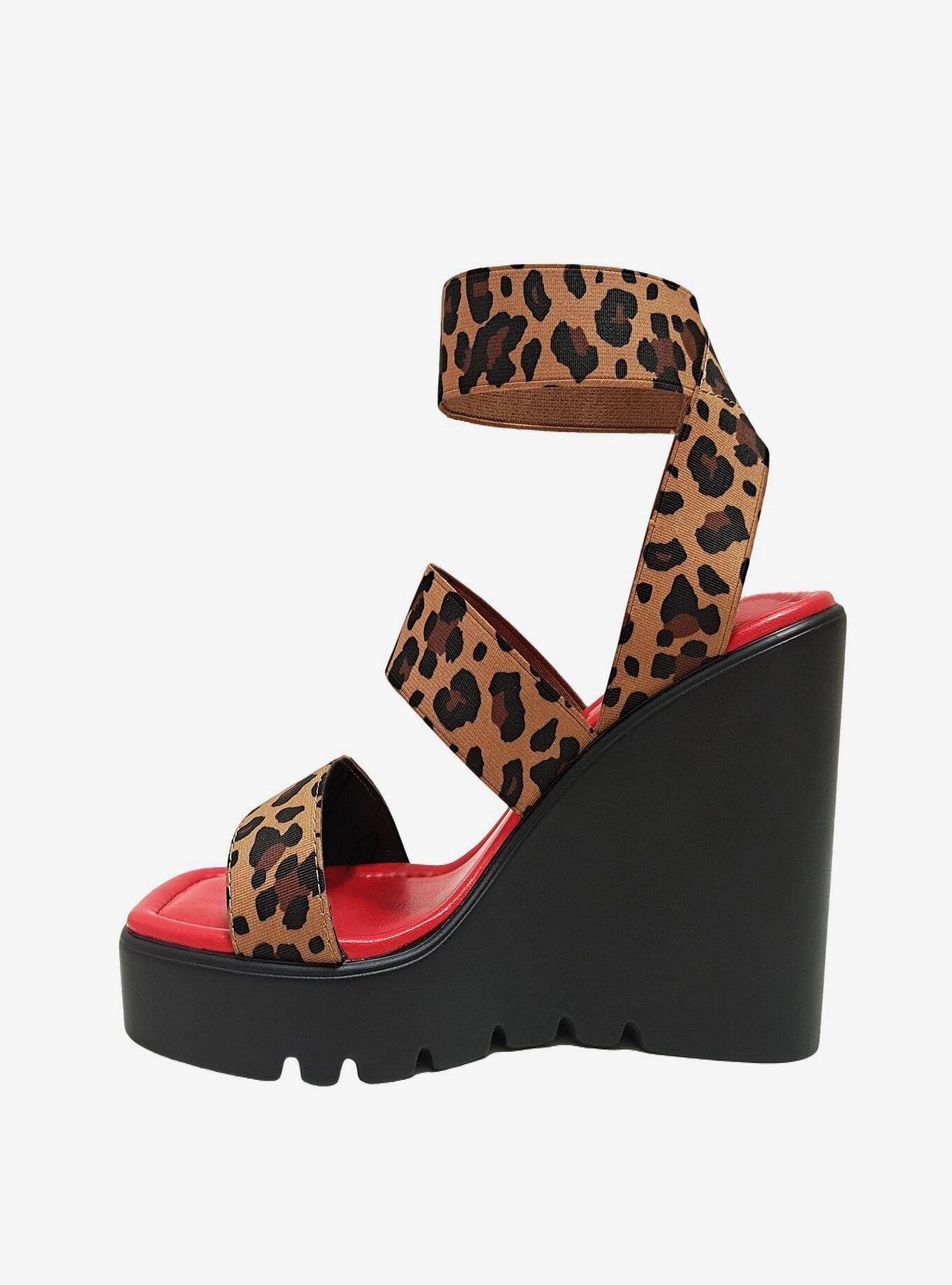 Paige Wedge Sandal Leopard, , hi-res