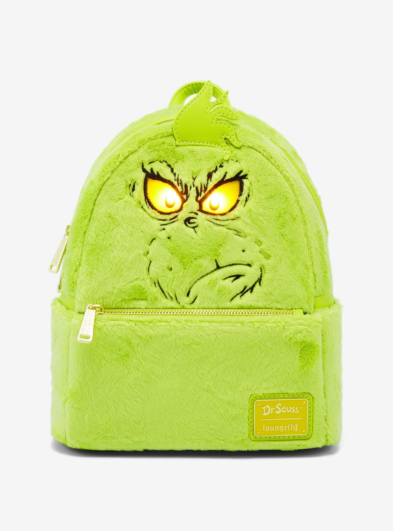 Loungefly How The Grinch Stole Christmas! Light-Up Fuzzy Mini Backpack, , alternate