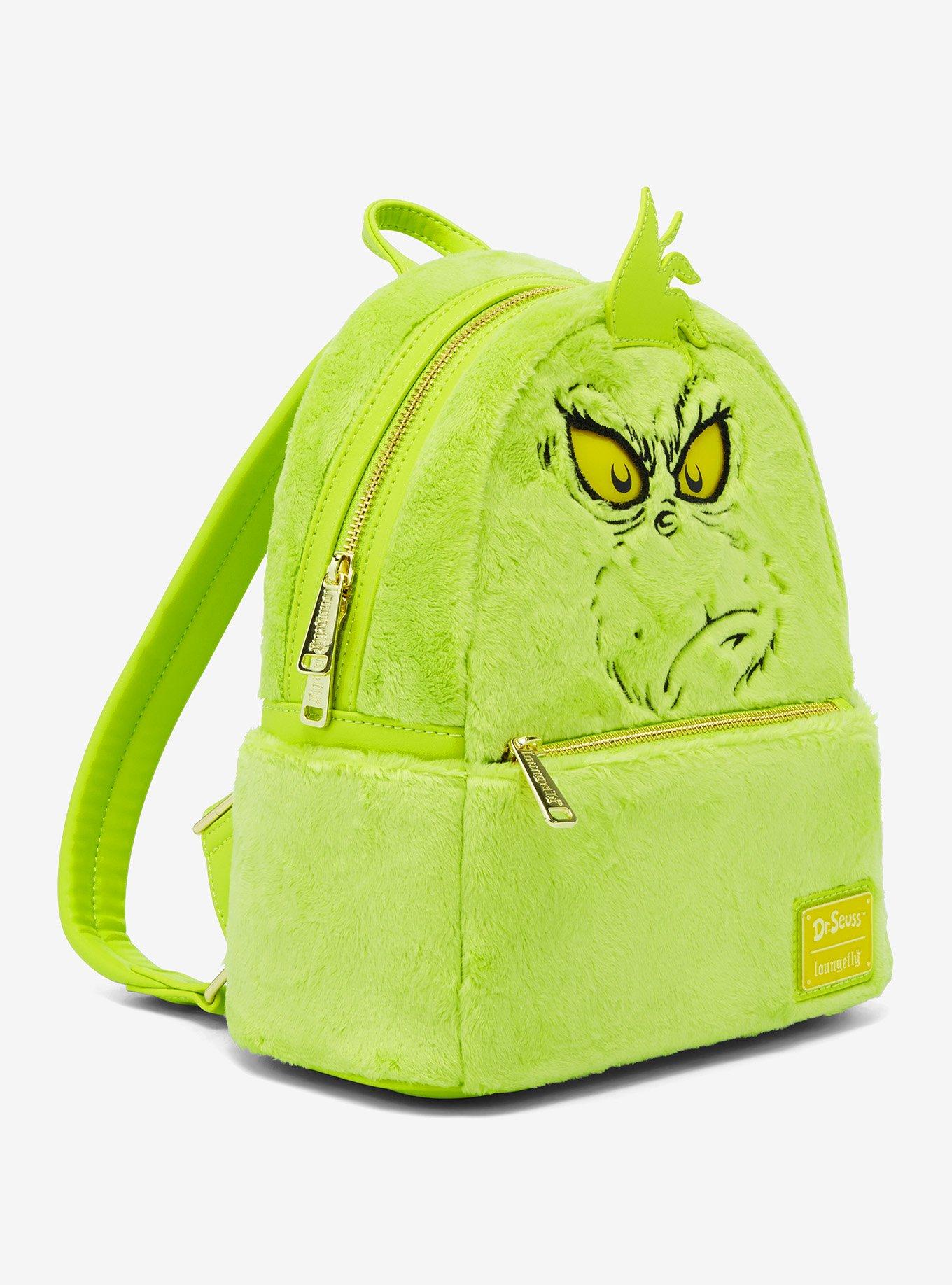 Loungefly How The Grinch Stole Christmas! Light-Up Fuzzy Mini Backpack, , alternate