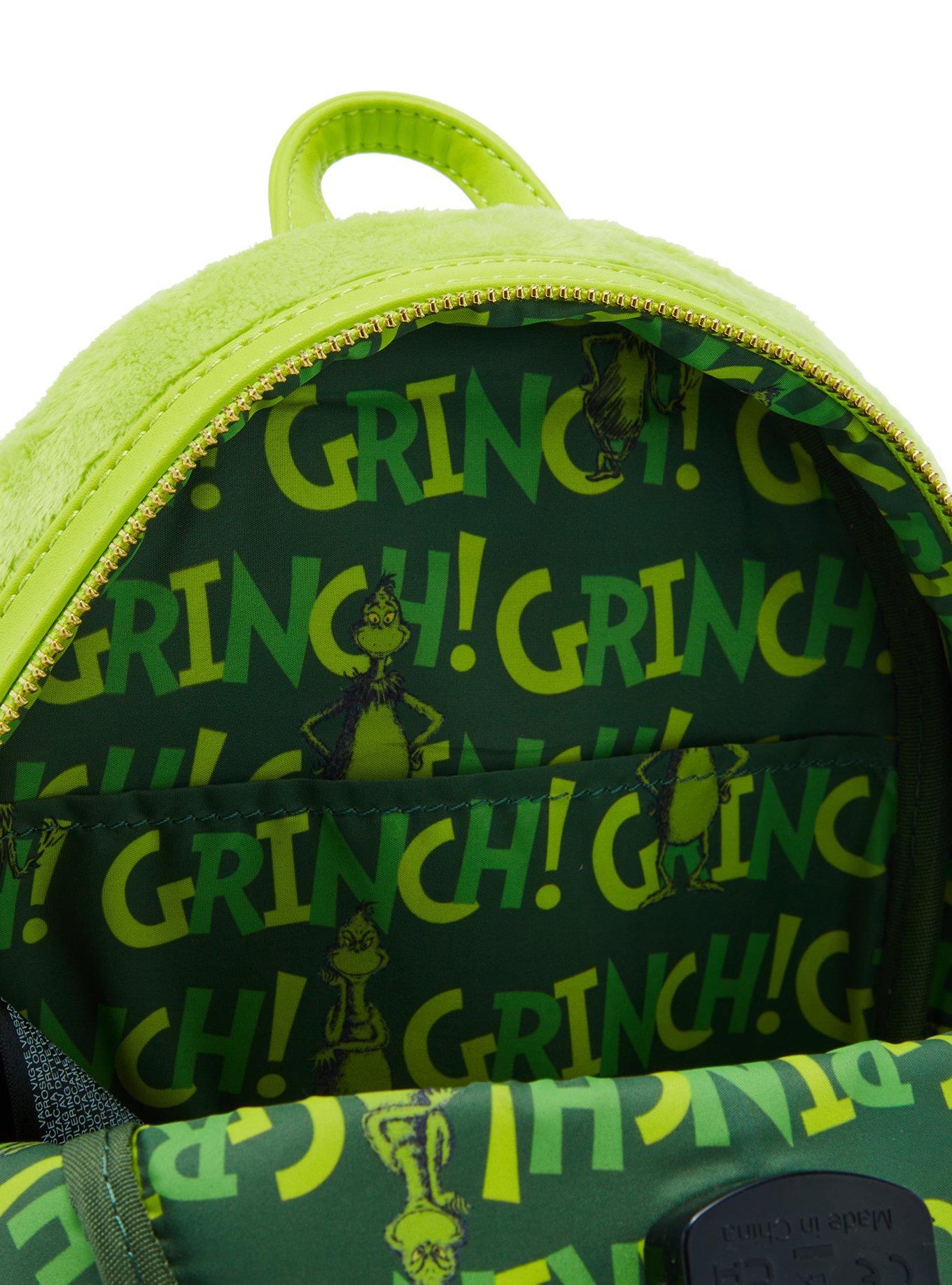 Loungefly How The Grinch Stole Christmas! Light-Up Fuzzy Mini Backpack, , alternate