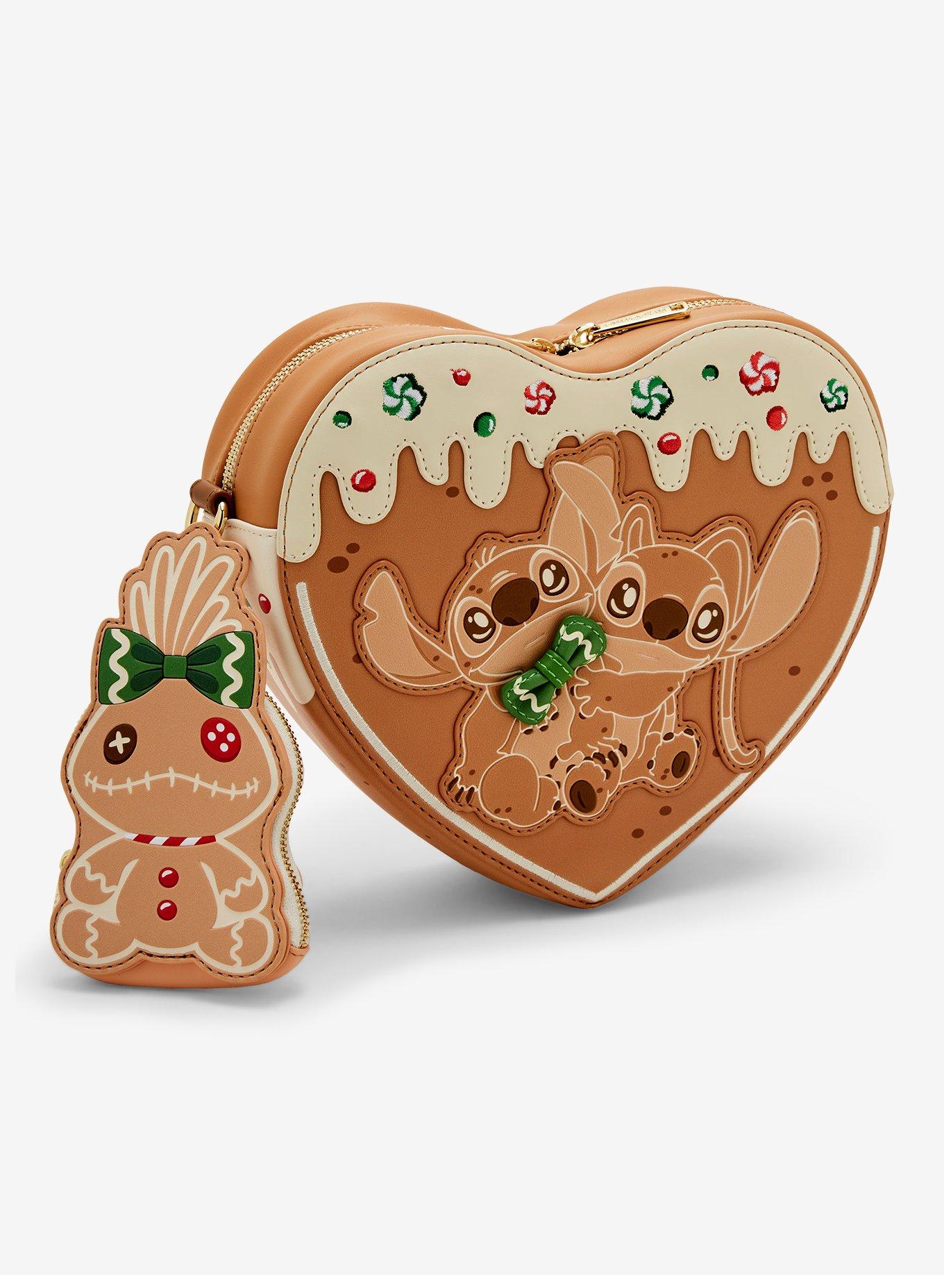Loungefly Disney Stitch Angel Gingerbread Scented Crossbody Bag With Coin Purse, , alternate