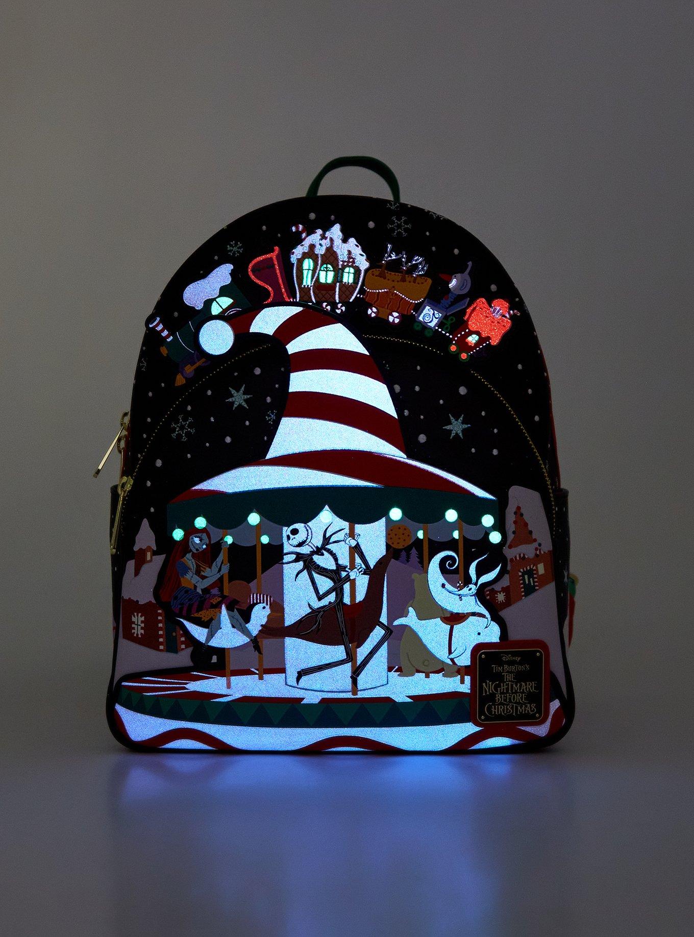 Loungefly The Nightmare Before Christmas Carousel Mini Backpack, , alternate