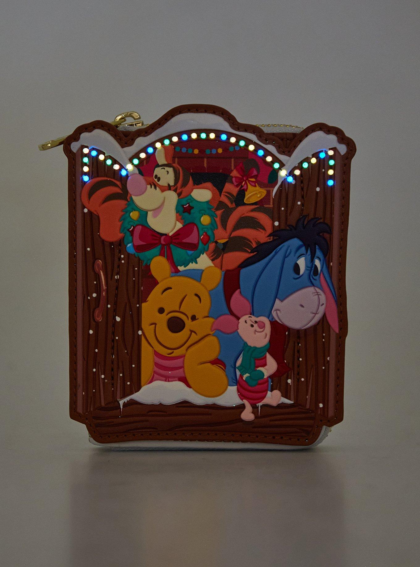 Loungefly Disney Winnie The Pooh Holiday Glow-In-The-Dark Mini Zipper Wallet, , alternate