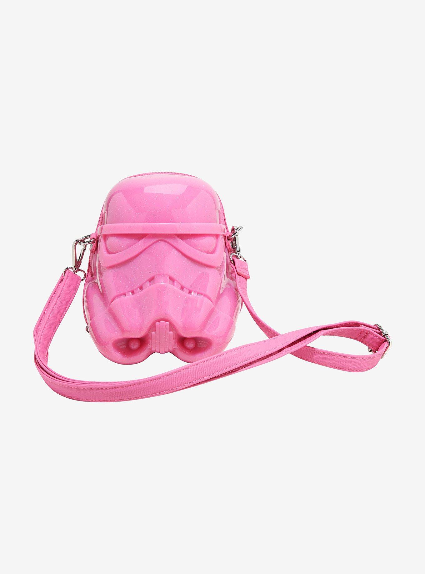 Loungefly Star Wars Stormtrooper Pink Glitter Figural Crossbody Bag, , alternate