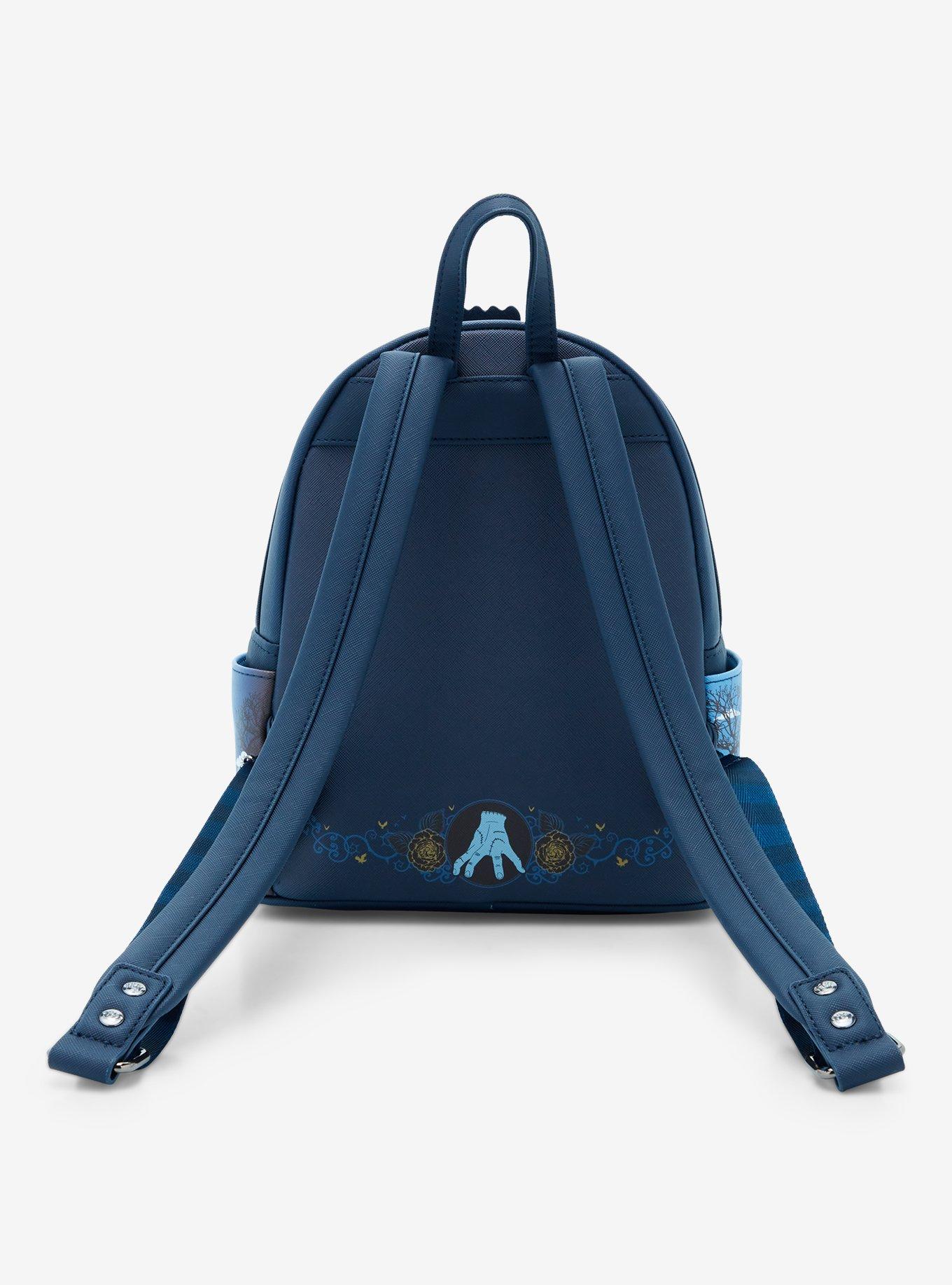 Loungefly Wednesday Nevermore Glow-In-The-Dark Mini Backpack, , alternate