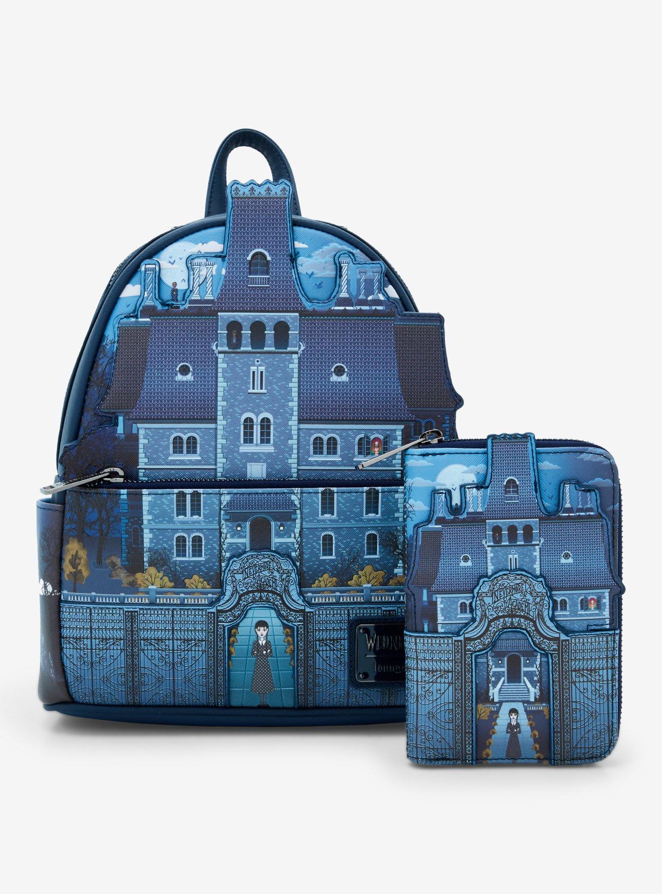 Loungefly Wednesday Nevermore Glow-In-The-Dark Mini Backpack, , alternate