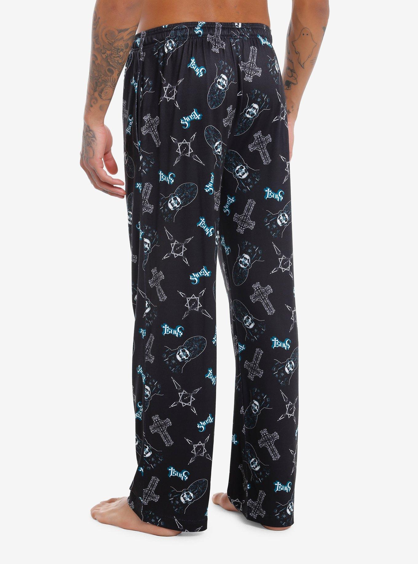 Ghost Icons Pajama Pants, BLACK, alternate
