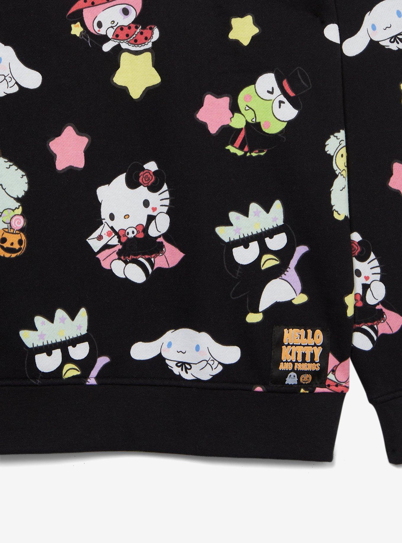 Sanrio Hello Kitty and Friends Halloween Costumes Allover Print Crewneck - BoxLunch Exclusive, , hi-res