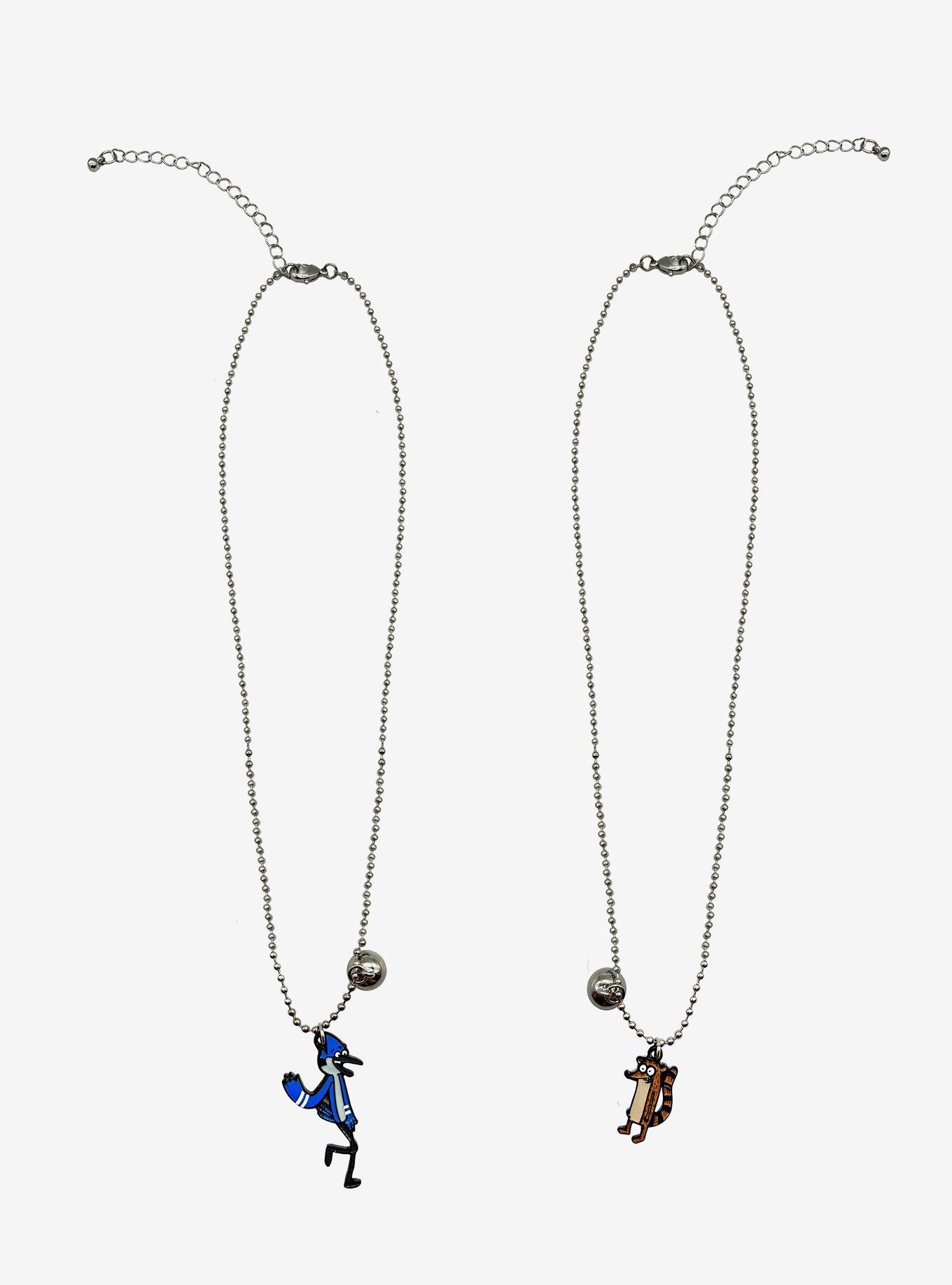 Regular Show Mordecai & Rigby Best Friend Necklace Set, , hi-res