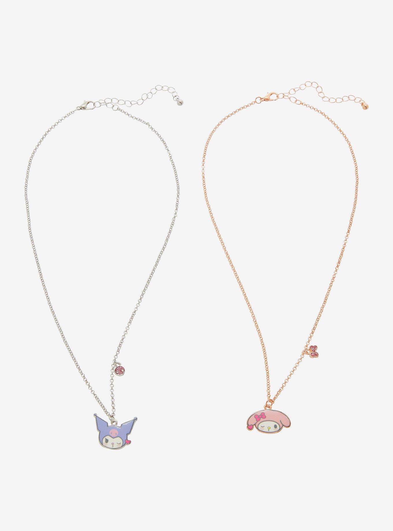 Kuromi & My Melody Kisses Best Friend Necklace Set, , hi-res